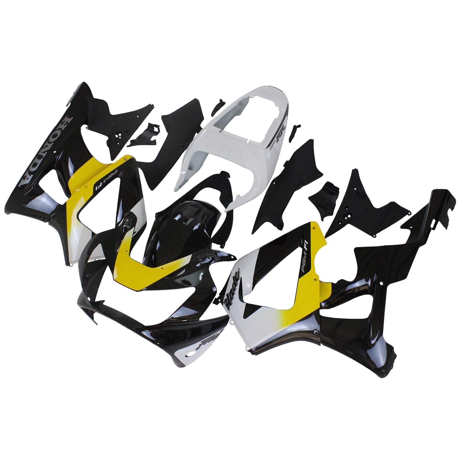 Amotopart 2000-2001 Honda CBR929RR Fairing Black&Yellow Kit