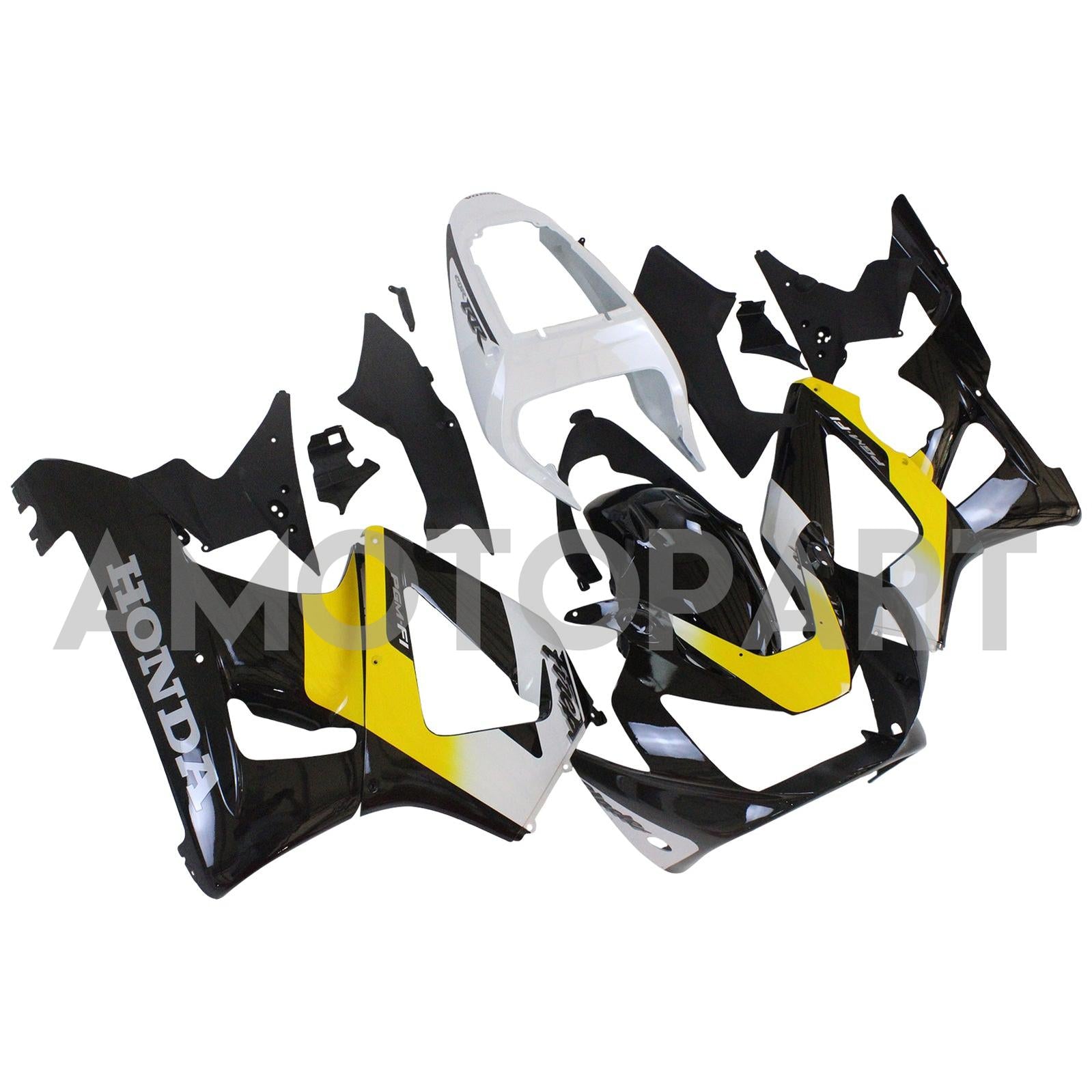 Amotopart 2000-2001 Honda CBR929RR Fairing Black&Yellow Kit