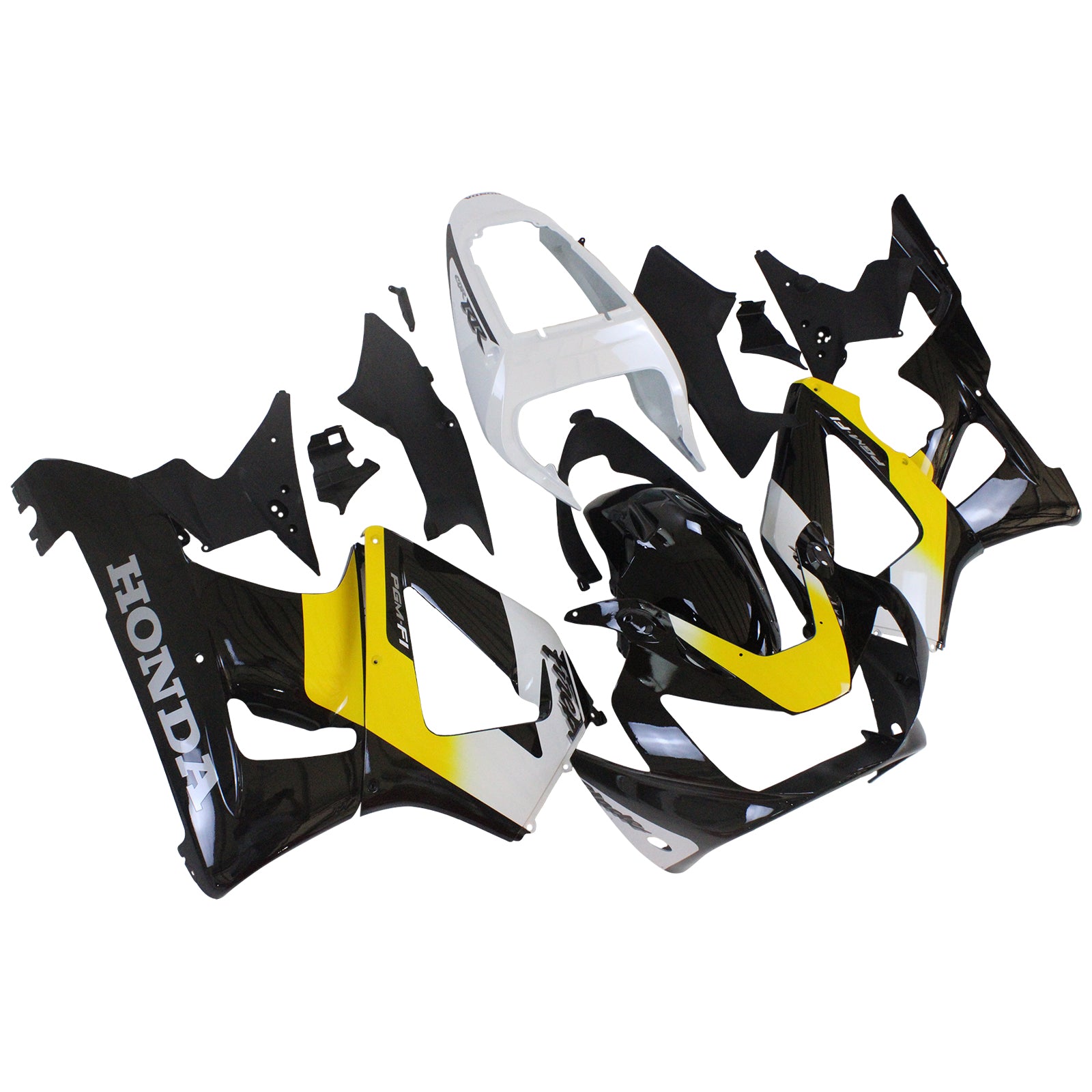 Amotopart 2000-2001 Honda CBR929RR Fairing Black&Yellow Kit