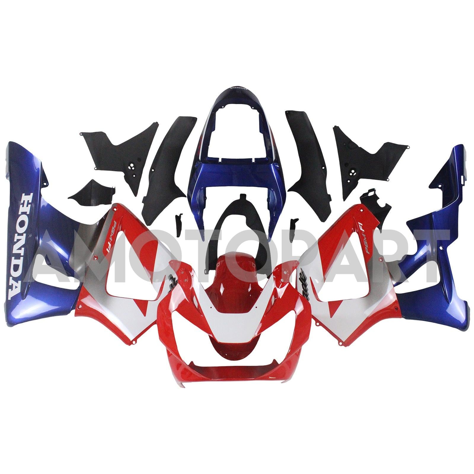 Amotopart 2000-2001 Honda CBR929RR Fairing Blue&Red Style1 Kit