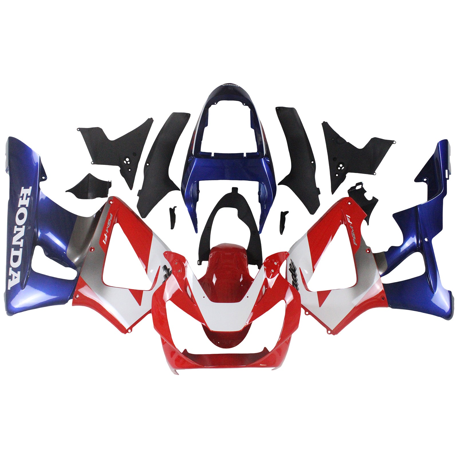 Amotopart 2000-2001 Honda CBR929RR Fairing Blue&Red Style1 Kit