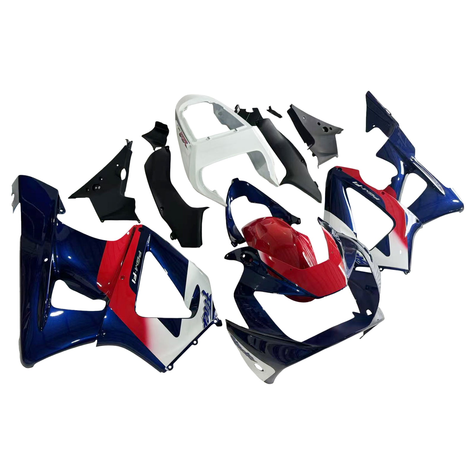 Kit carena Amotopart 2000-2001 CBR929RR Honda rosso e blu