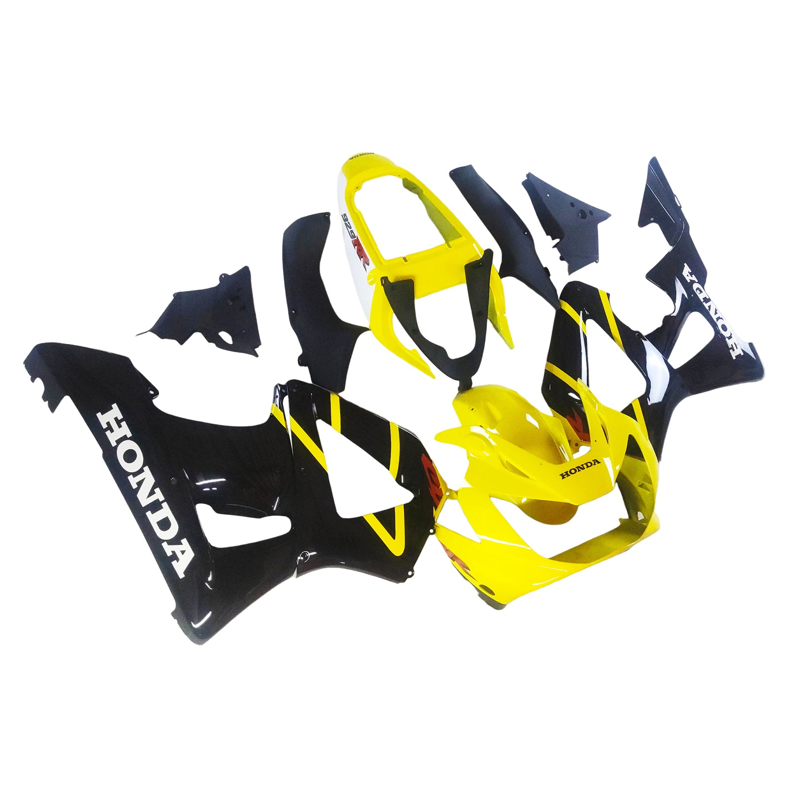 Amotopart 2000-2001 Honda CBR929RR Black Yellow &Logo Fairing Kit
