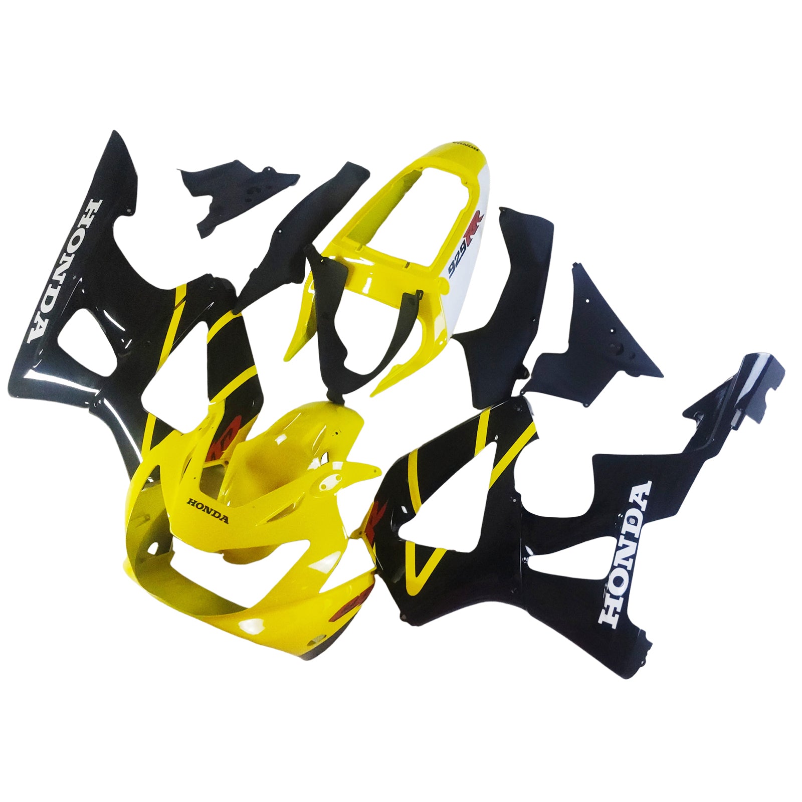 Amotopart 2000-2001 Honda CBR929RR Black Yellow &Logo Fairing Kit