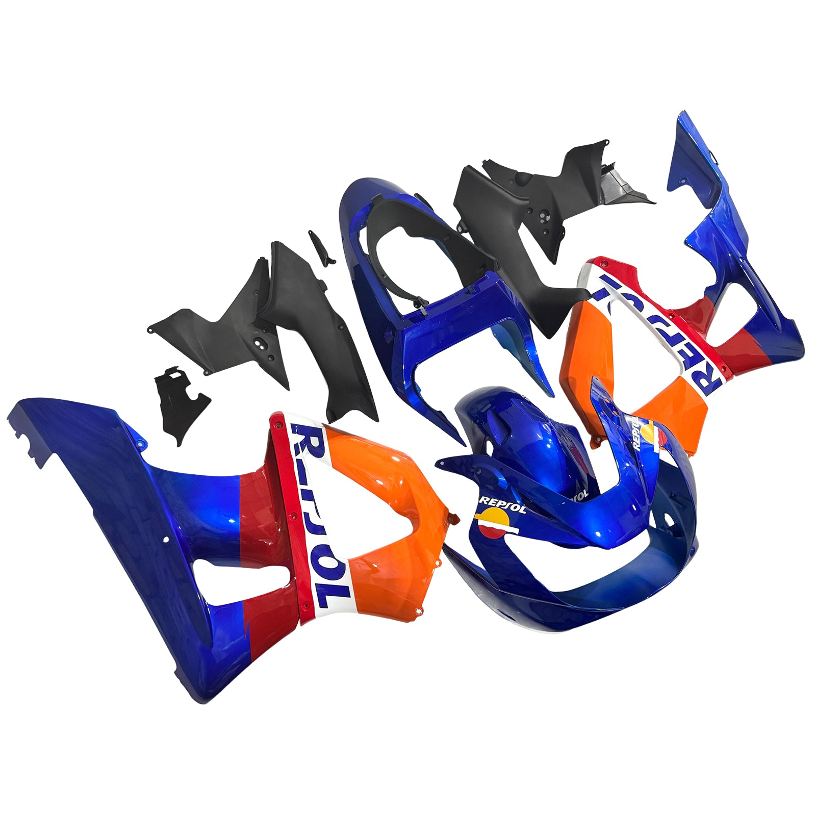 Amotopart 2000–2001 Honda CBR929RR Blau Orange Verkleidungsset