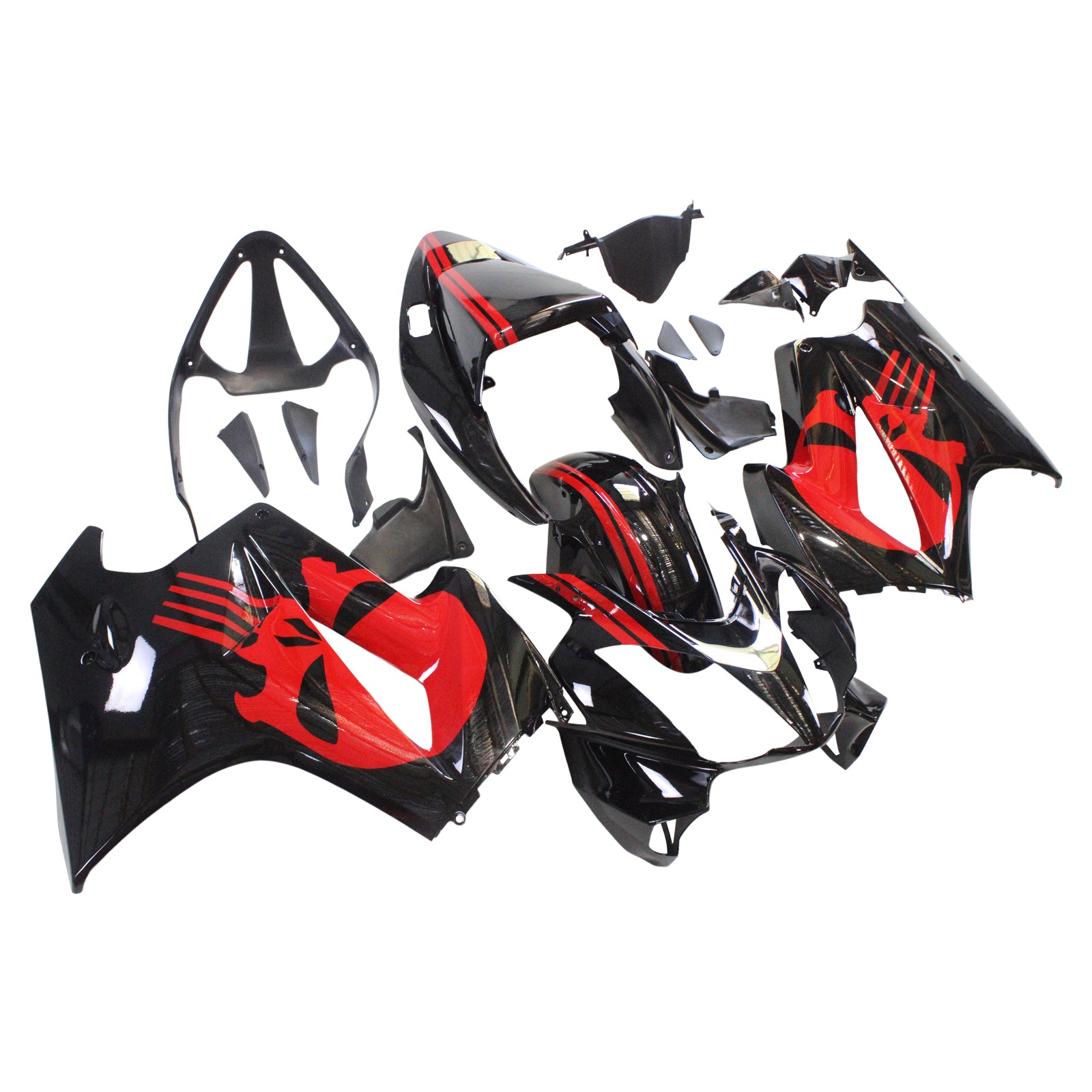 Amotopart 2002-2013 Honda VFR800 Black&Red Fairing KIt