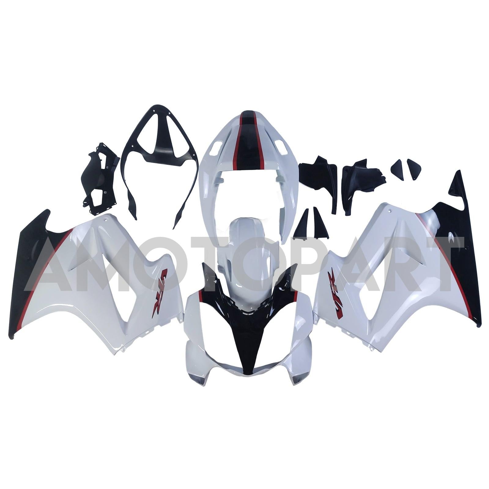Amotopart 2002-2012 Honda VFR800 White&Black Fairing KIt