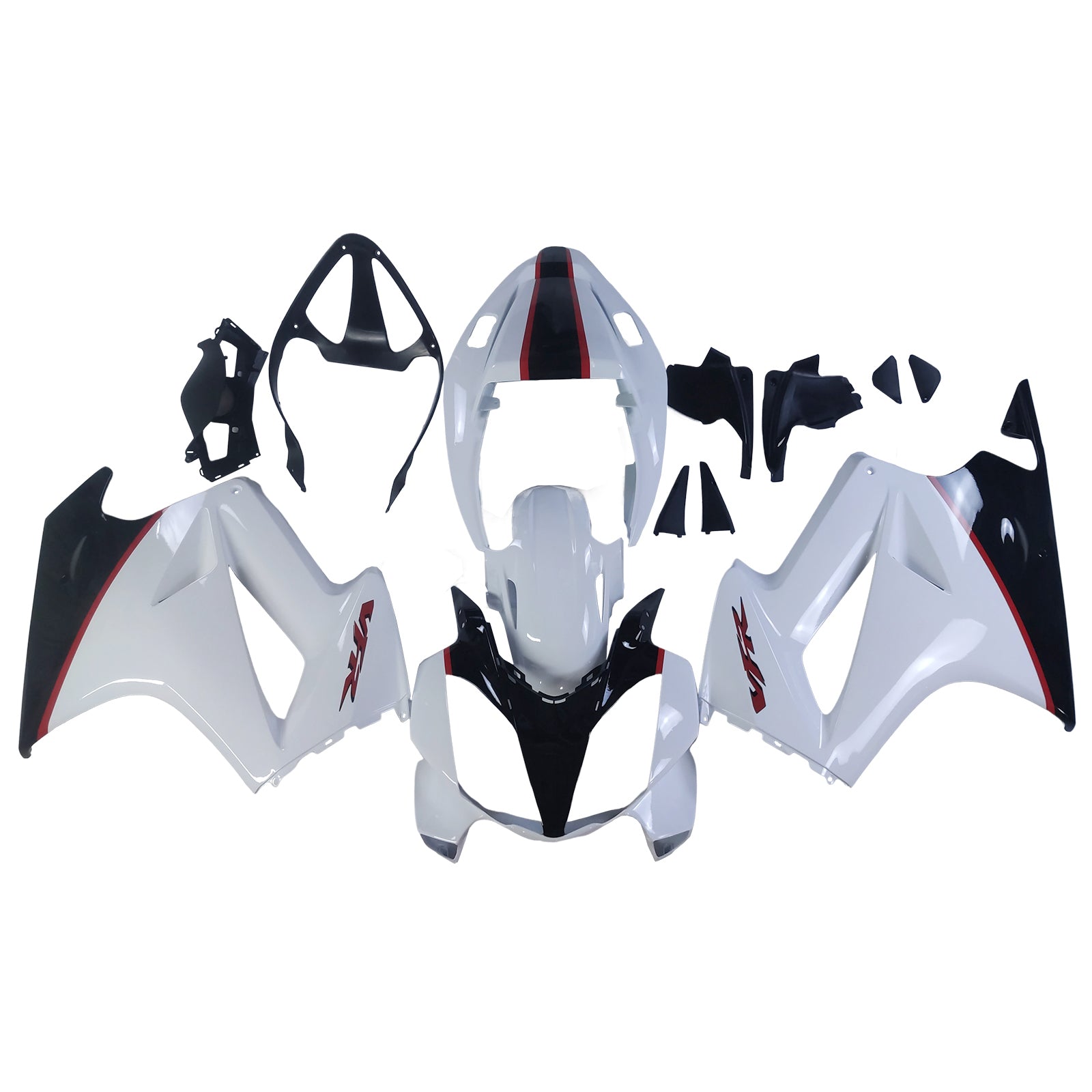 Amotopart 2002-2013 Honda VFR800 White & Black Fairing Kit