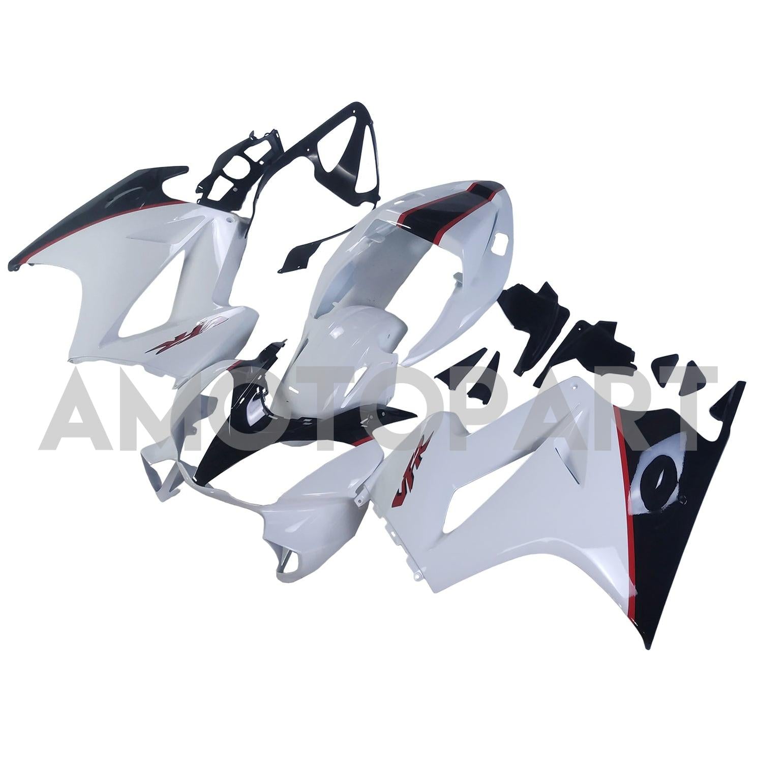 Amotopart 2002-2012 Honda VFR800 White&Black Fairing KIt