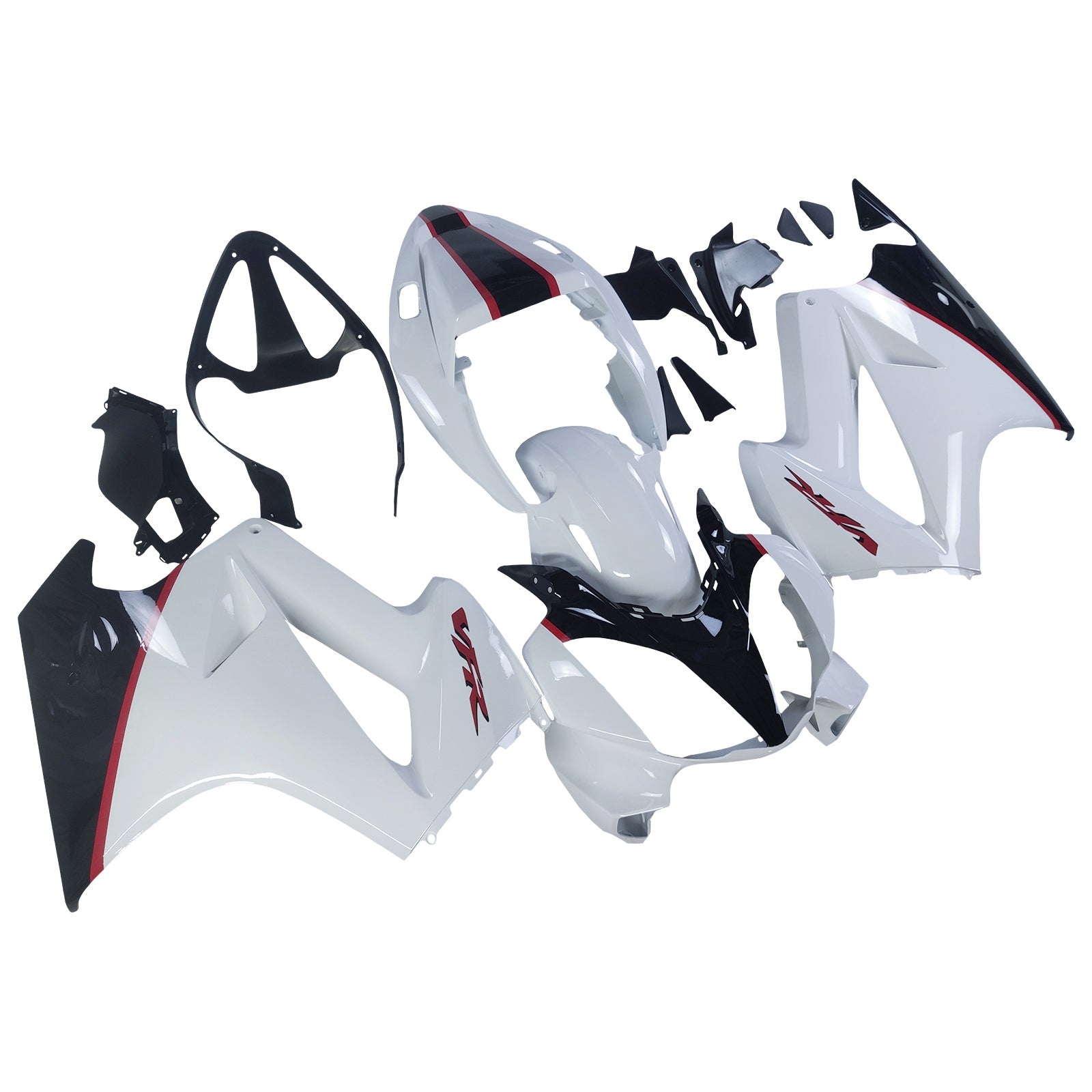 Amotopart 2002-2013 Honda VFR800 White&Black Fairing KIt