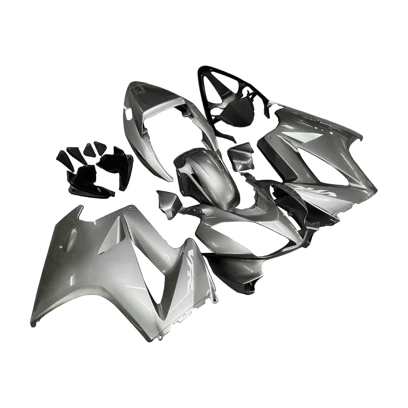 Amotopart 2002-2013 Honda VFR800 Kit de carénage gris argenté