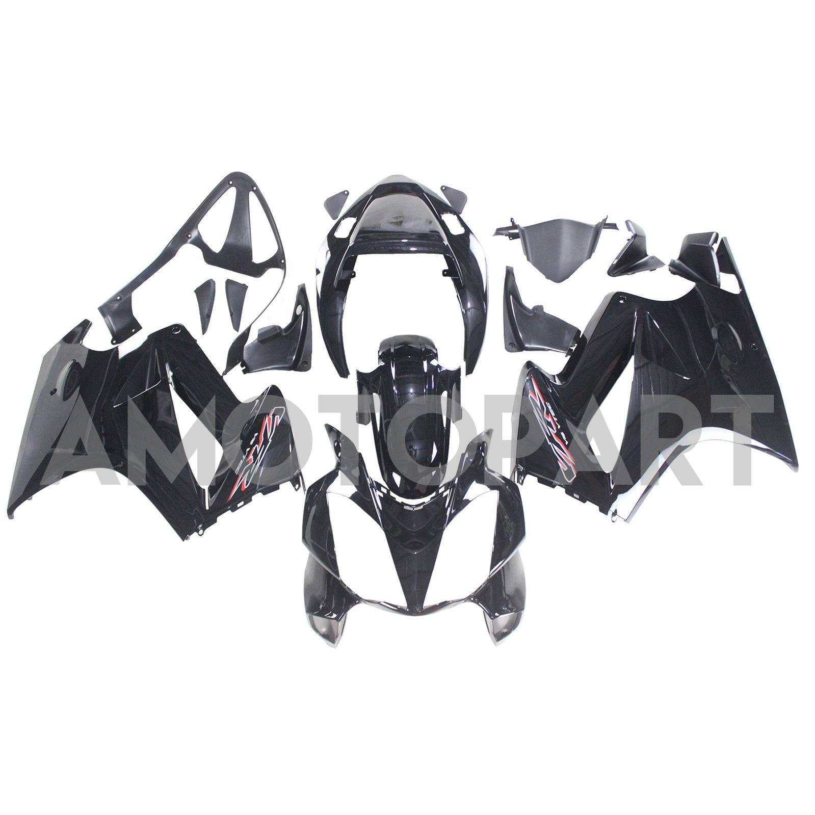Amotopart 2002-2013 Honda VFR800 Gloss Black Fairing Zestaw