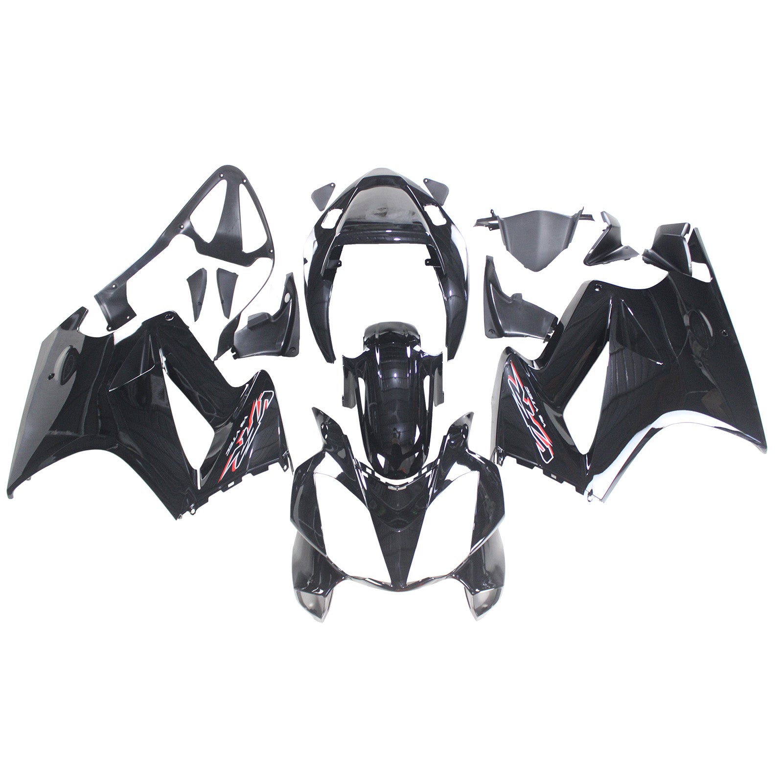 Amotopart 2002-2013 Honda VFR800 Gloss Black Fairing KIt