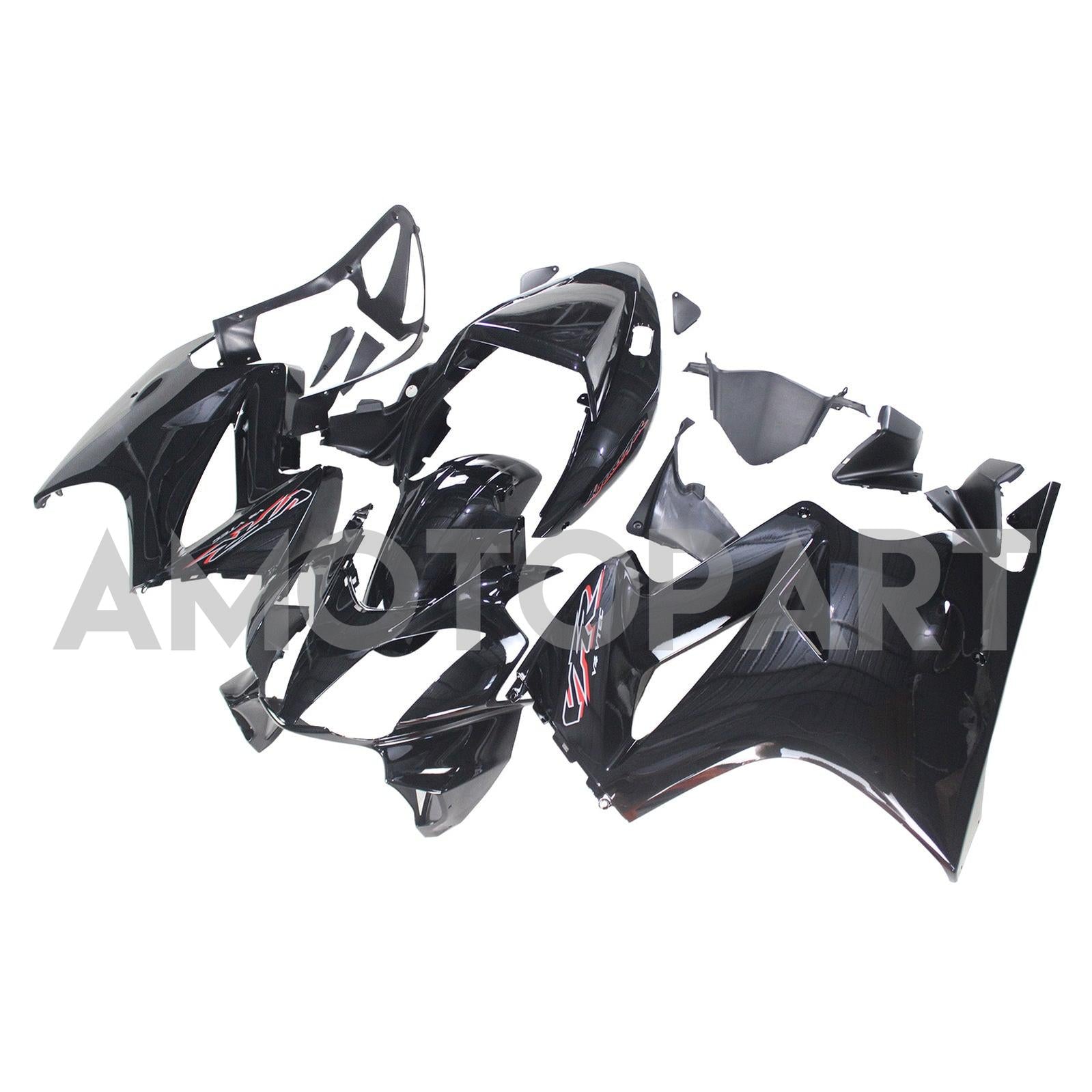 Amotopart 2002-2013 Honda VFR800 Gloss Black Fairing Zestaw