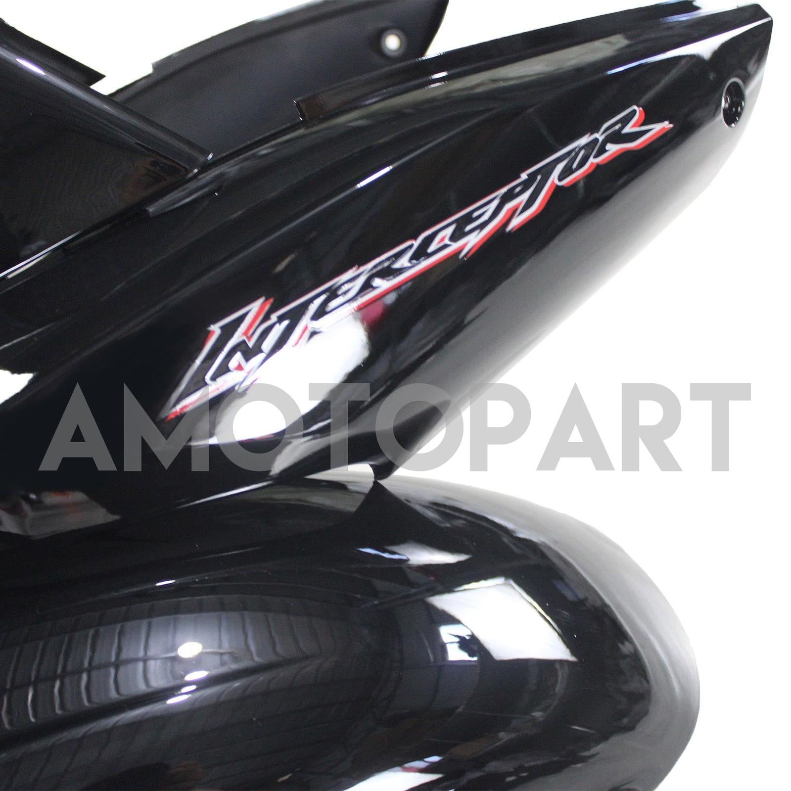 Amotopart 2002-2013 Honda VFR800 Gloss Black Fairing Zestaw