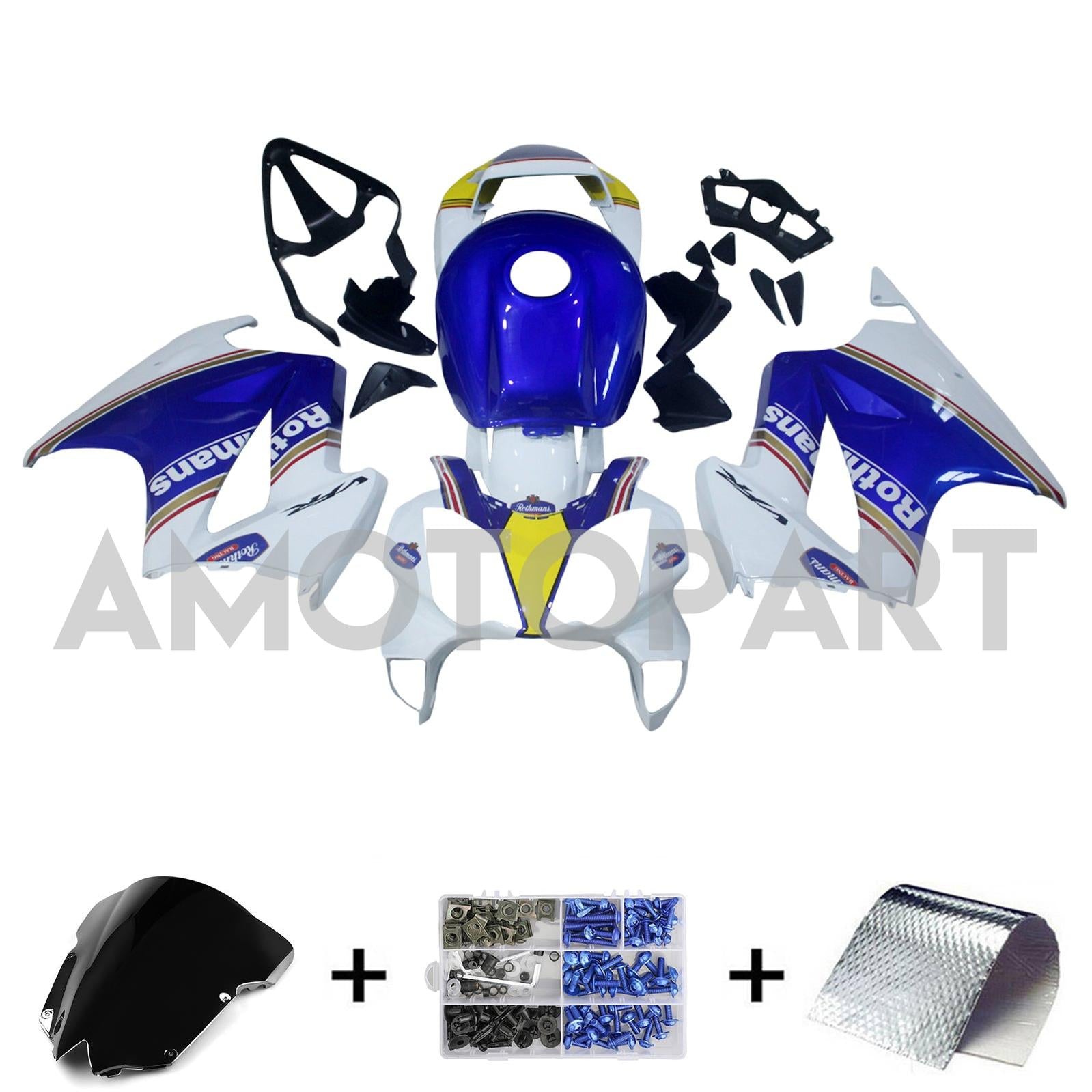 Amotopart 2002-2013 Honda VFR800 Blue & White Style2 Failing Kit