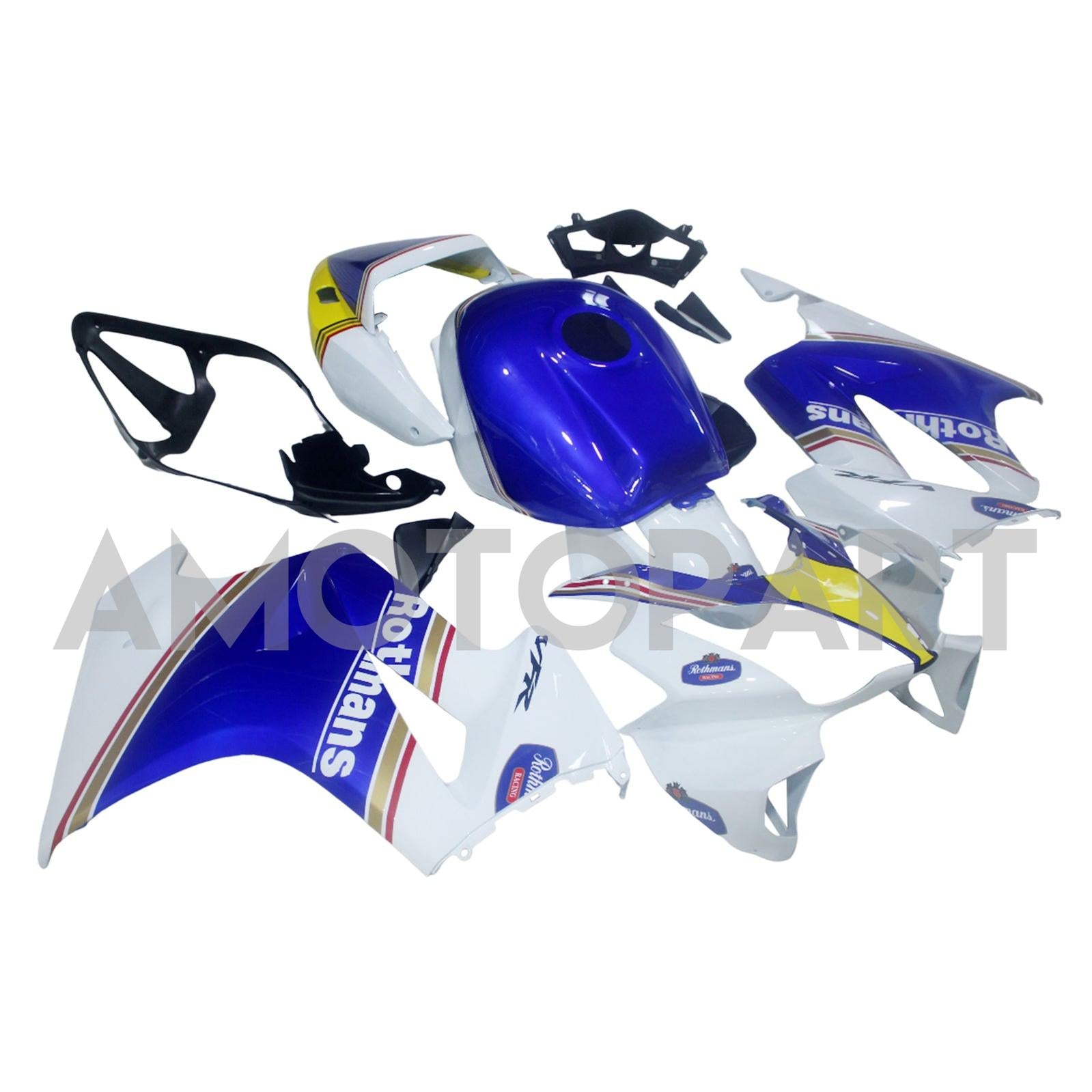 Amotopart 2002-2012 Honda VFR800 Blue&White Style2 Fairing Kit