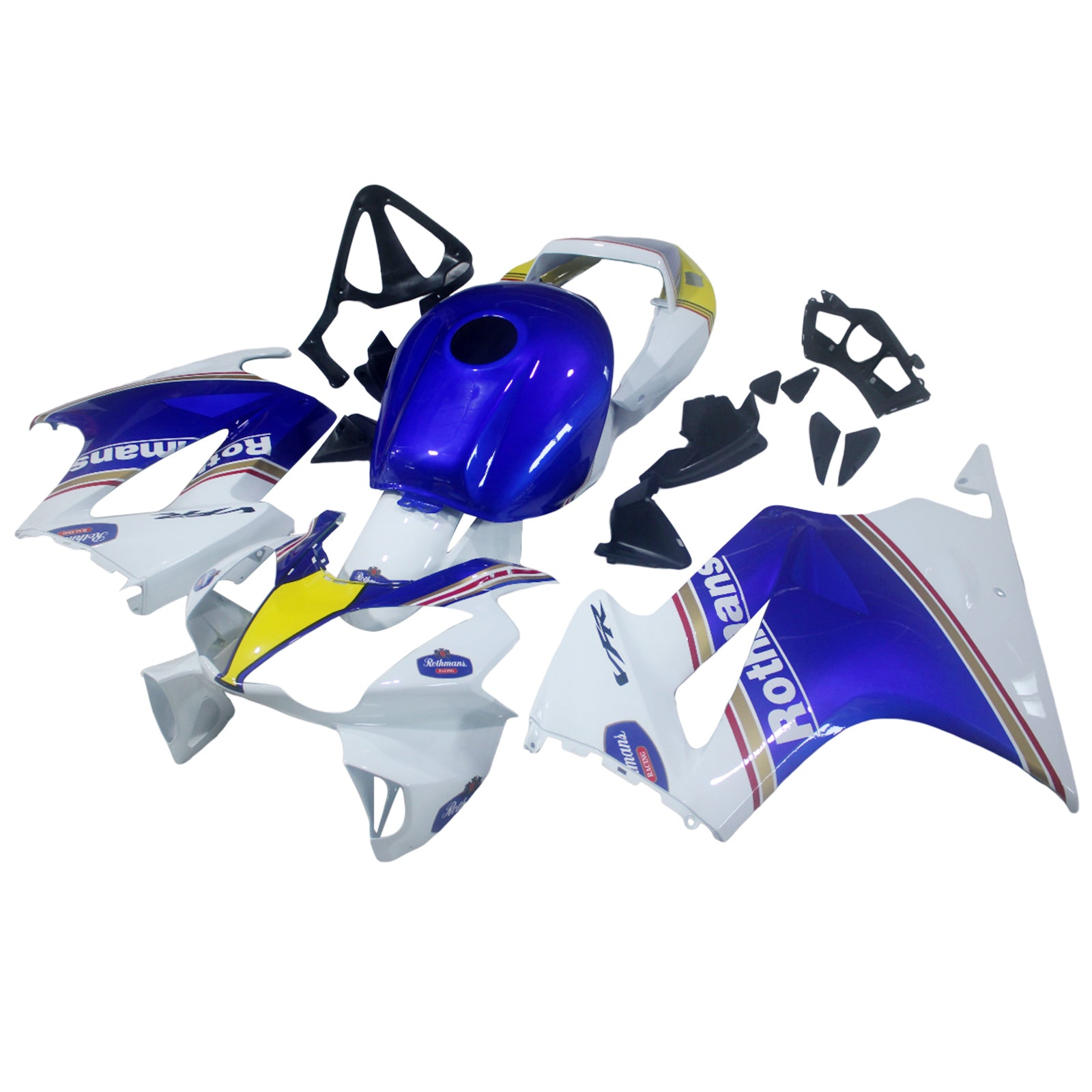 Amotopart 2002-2013 Honda VFR800 Blue & White Style2 Zestaw owiewki