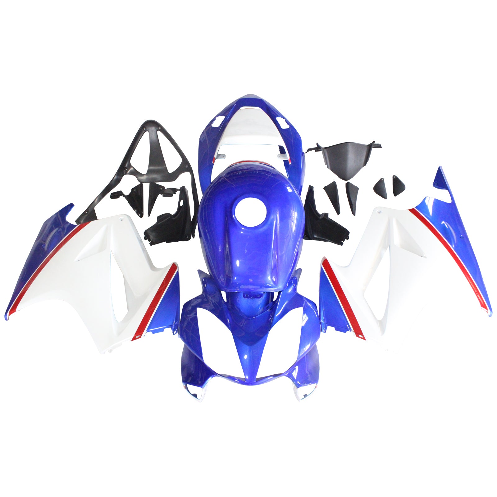 Amotopart 2002-2013 Kit de carénage Honda VFR800 bleu et blanc Style3