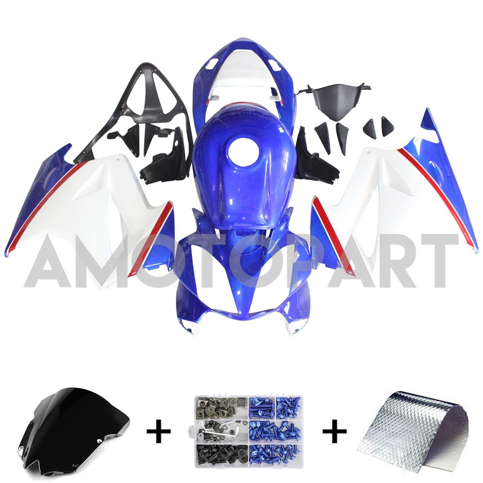 Amotopart 2002-2012 Honda VFR800 Blue&White Style3 Fairing Kit