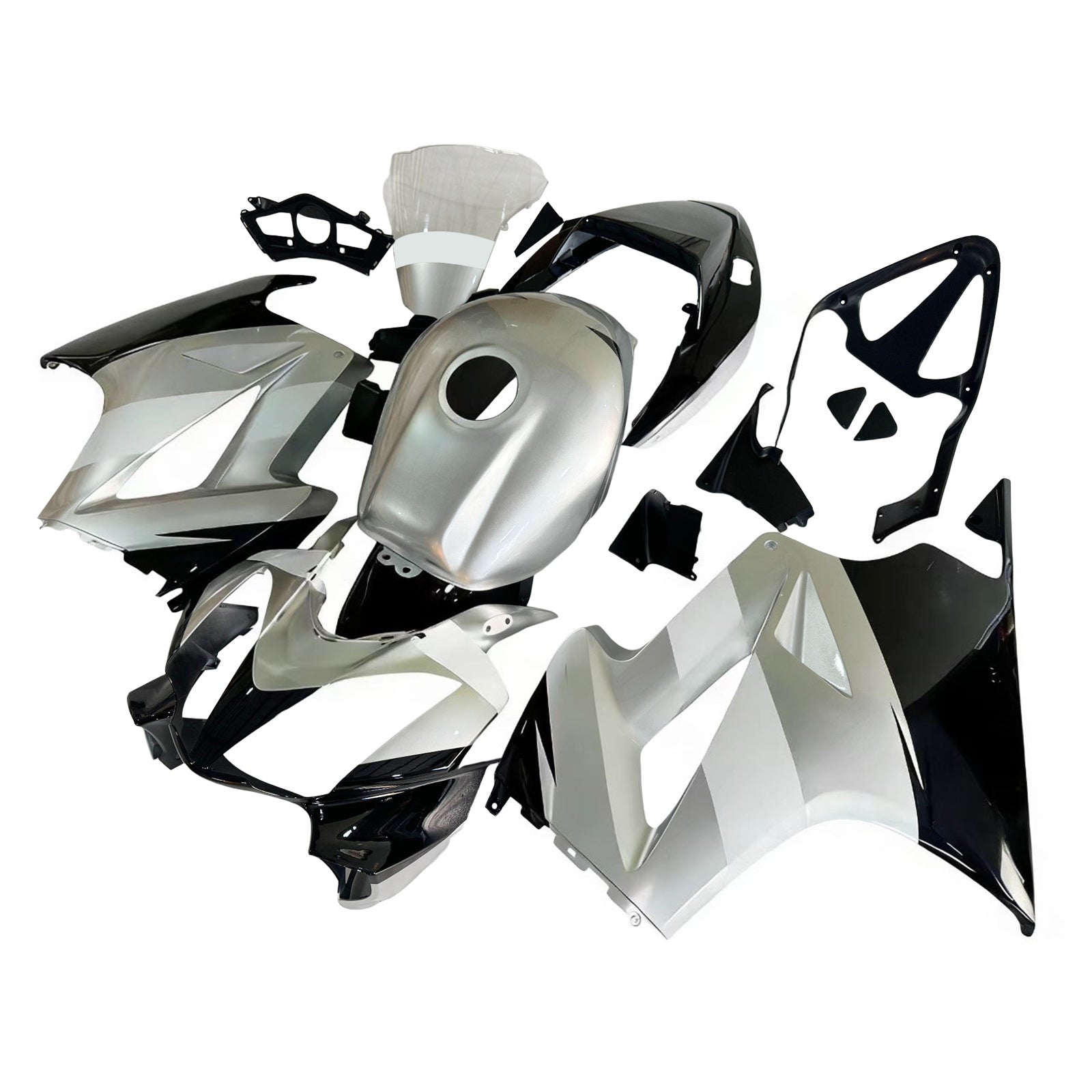 Amotopart 2002-2012 Honda VFR800 Grey&Black Fairing Kit