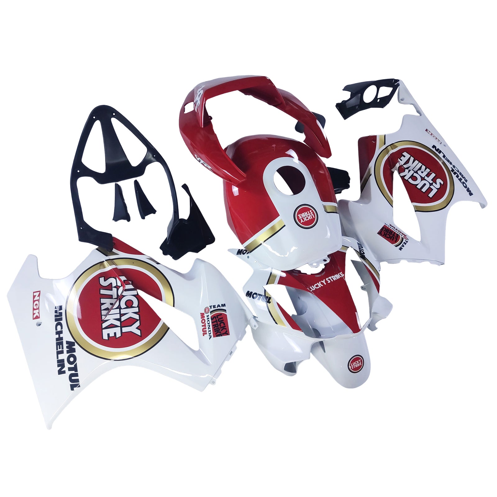 Amotopart 2002-2013 Honda VFR800white Red Fairing Kit