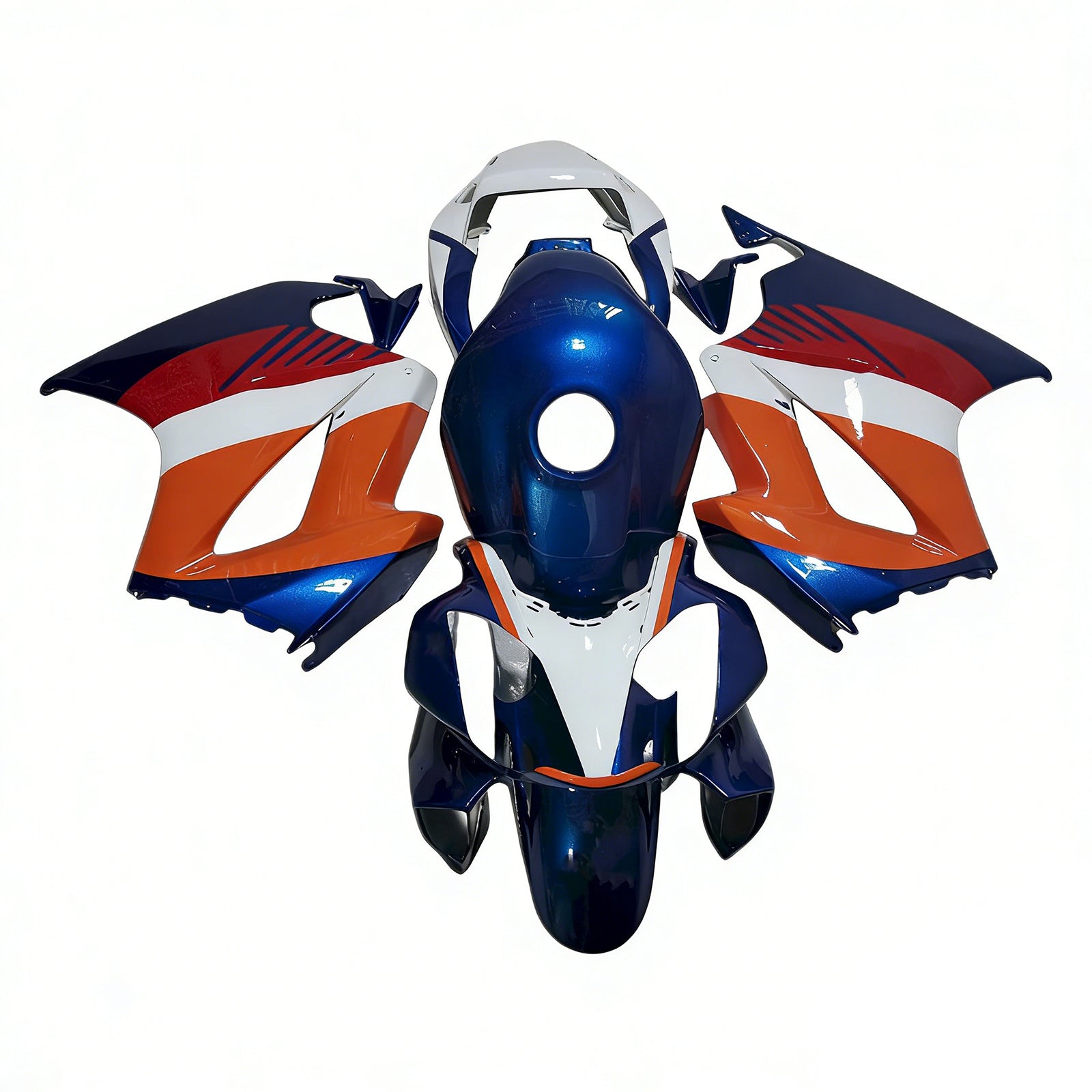 Amotopart 2002-2013 Honda VFR800Kit de carenado azul naranja