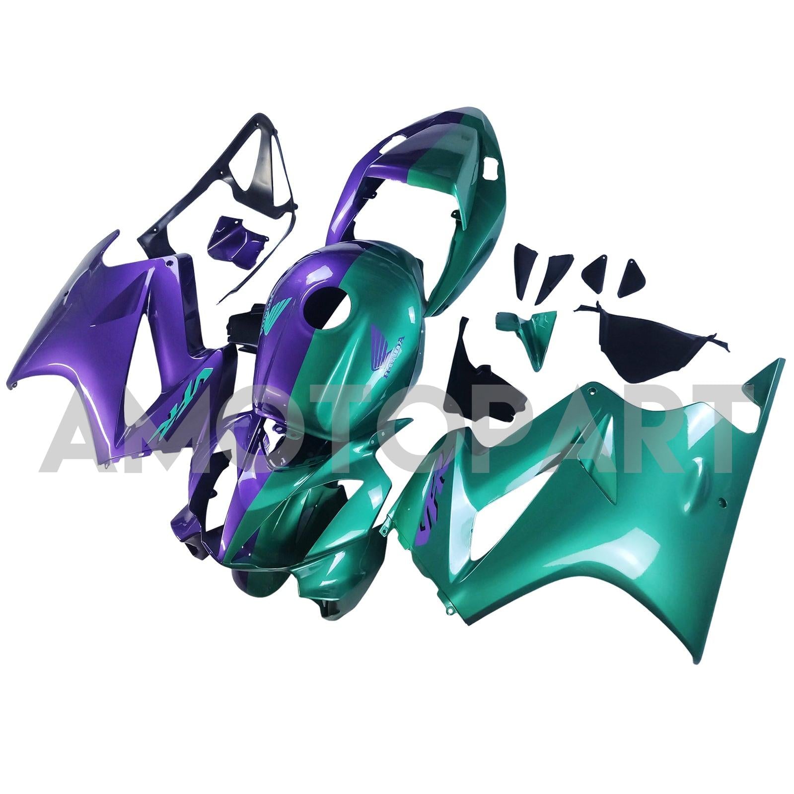Amotopart 2002-2012 Honda VFR800Purple Blue-green Fairing Kit