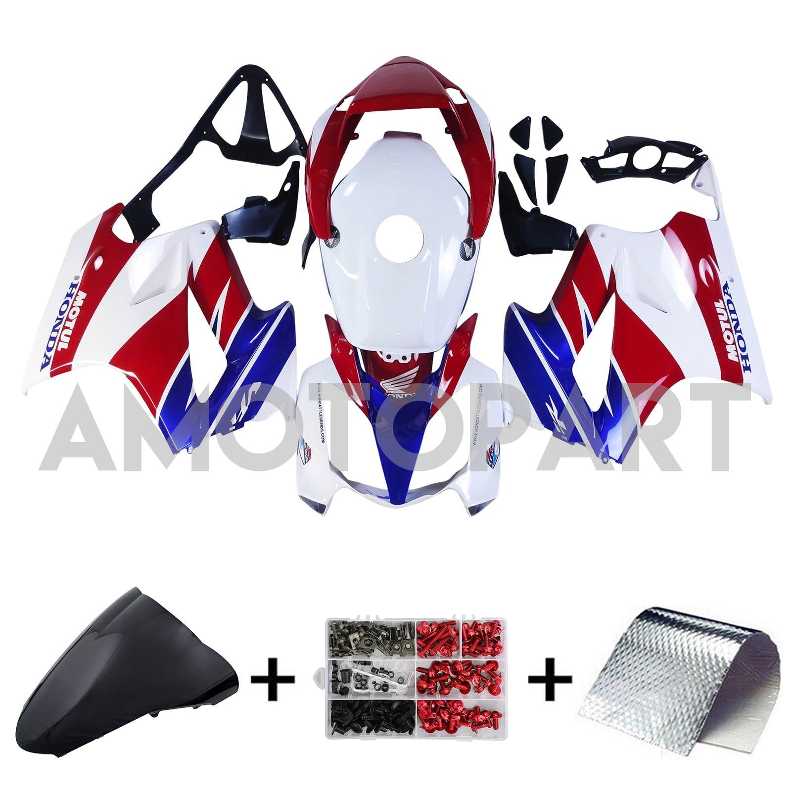 Amotopart 2002-2012 Honda VFR800White Red Black Blue Fairing Kit
