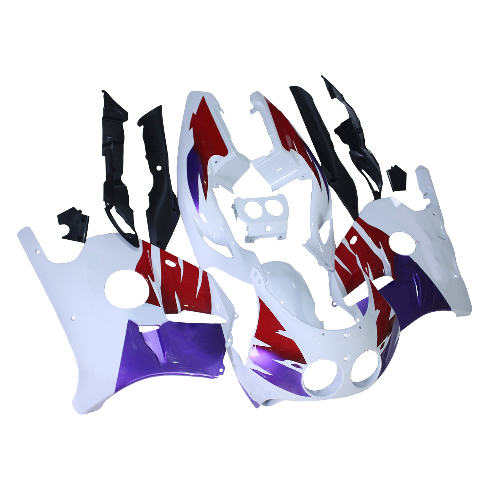 Amotopart 1990-1998 Honda CBR250RR MC22 Fairing White with Blue Kit