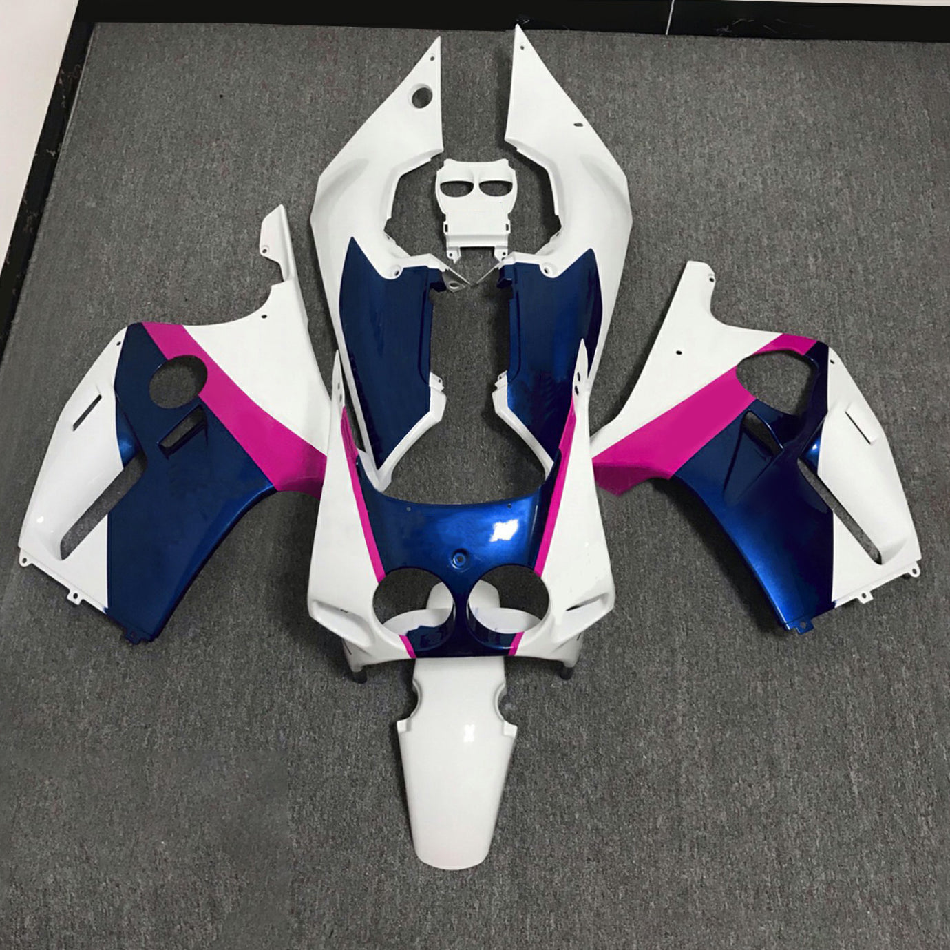 Amotopart 1990-1998 CBR250RR MC22 Honda Pink & Blue Fairing Kit