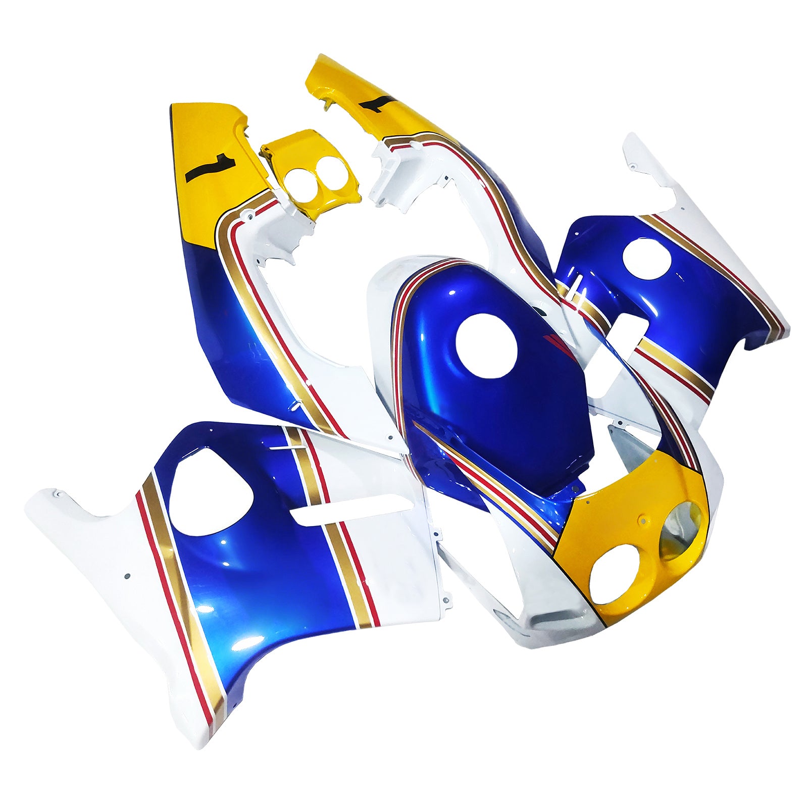 Amotopart 1990-1998 CBR250RR MC22 Honda Yellow & Blue Fairing Kit