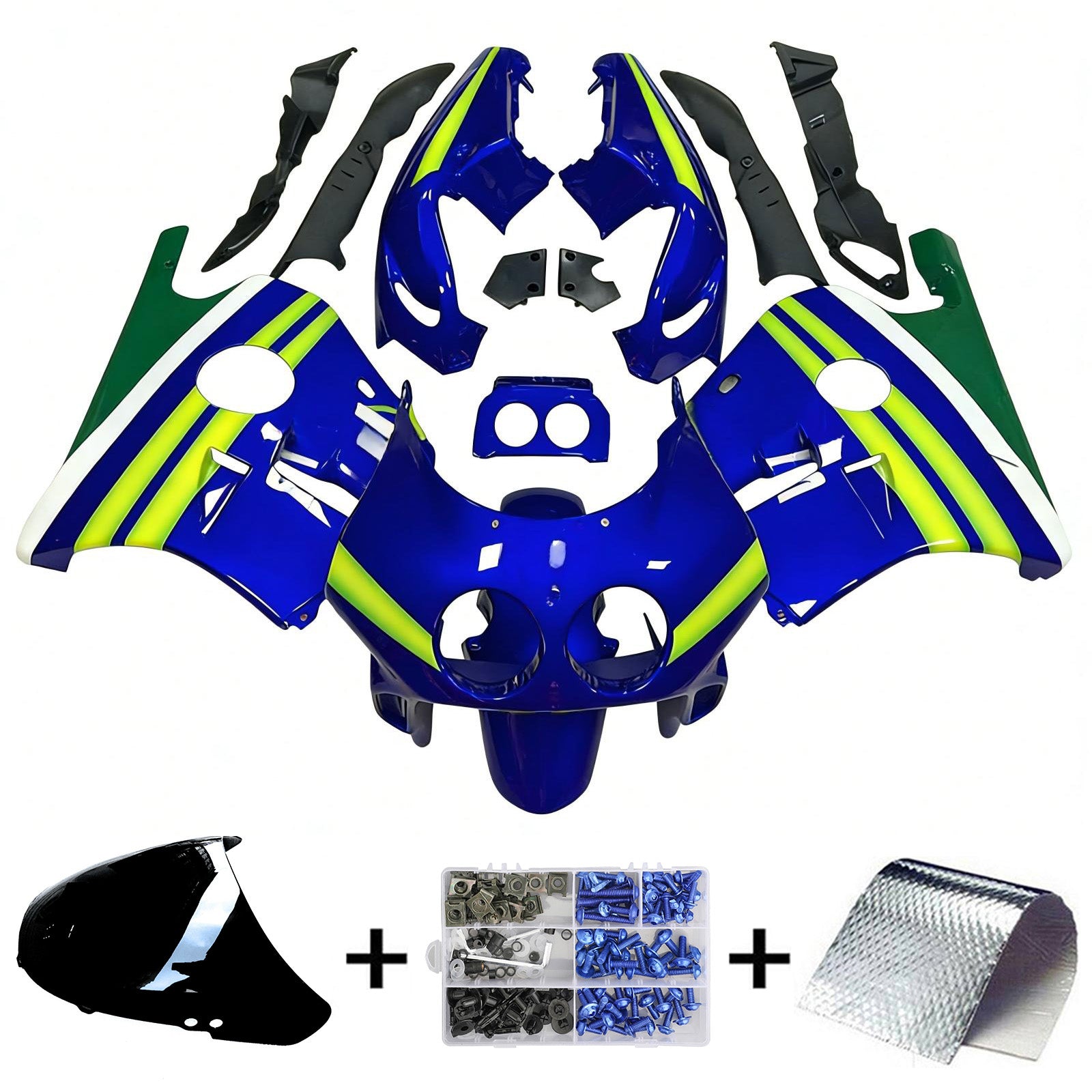 Amotopart 1990-1998 Honda CBR250RR MC22 Blue Fairing Kit