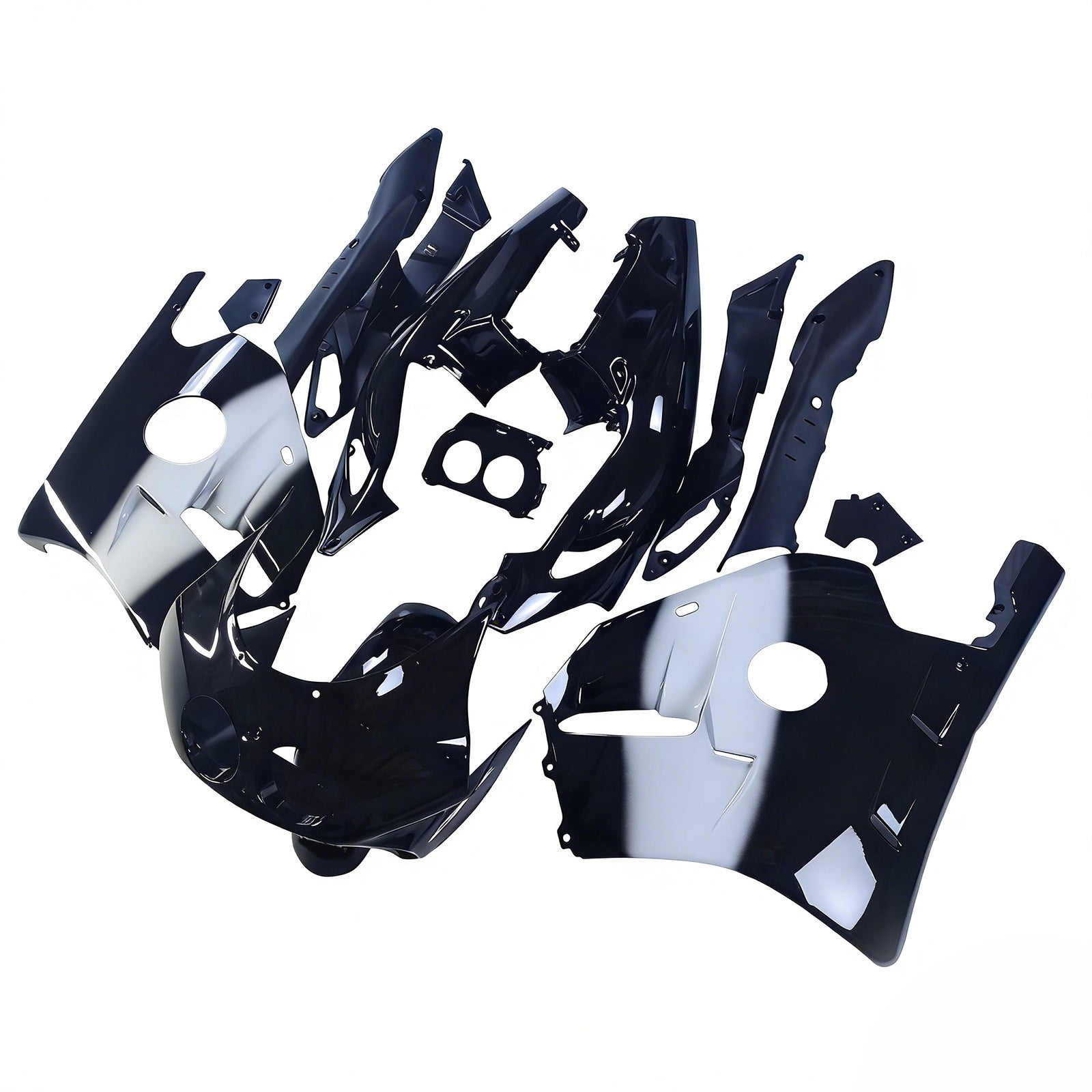 Amotopart 1990-1998 Honda CBR250RR MC22 Black White Fairing Kit