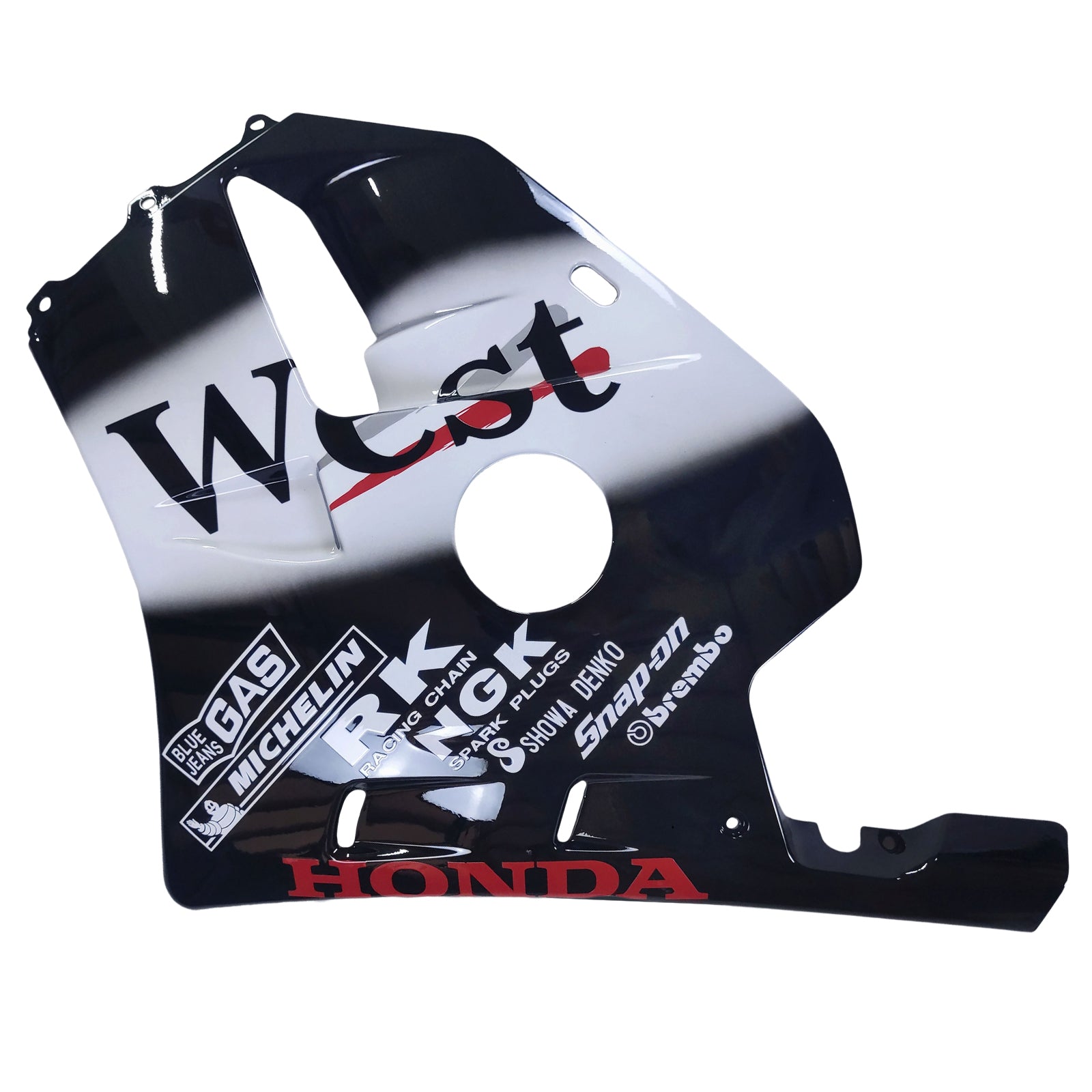 Amotopart 1990-1998 Honda CBR250RR MC22 Black White Fairing Kit