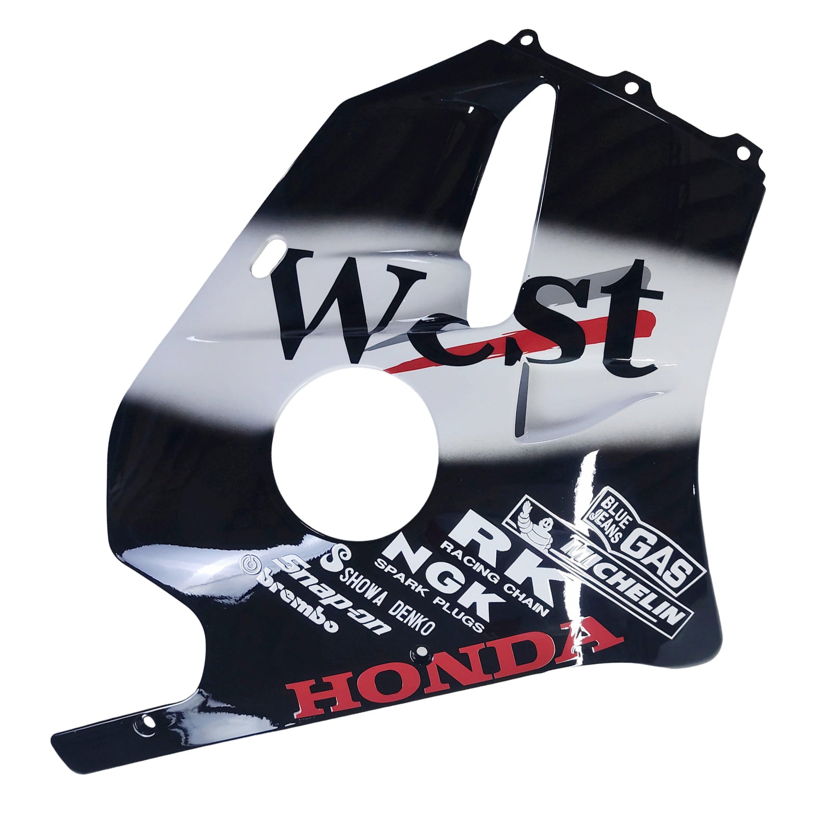 Amotopart 1990-1998 Honda CBR250RR MC22 Black White Fairing Kit