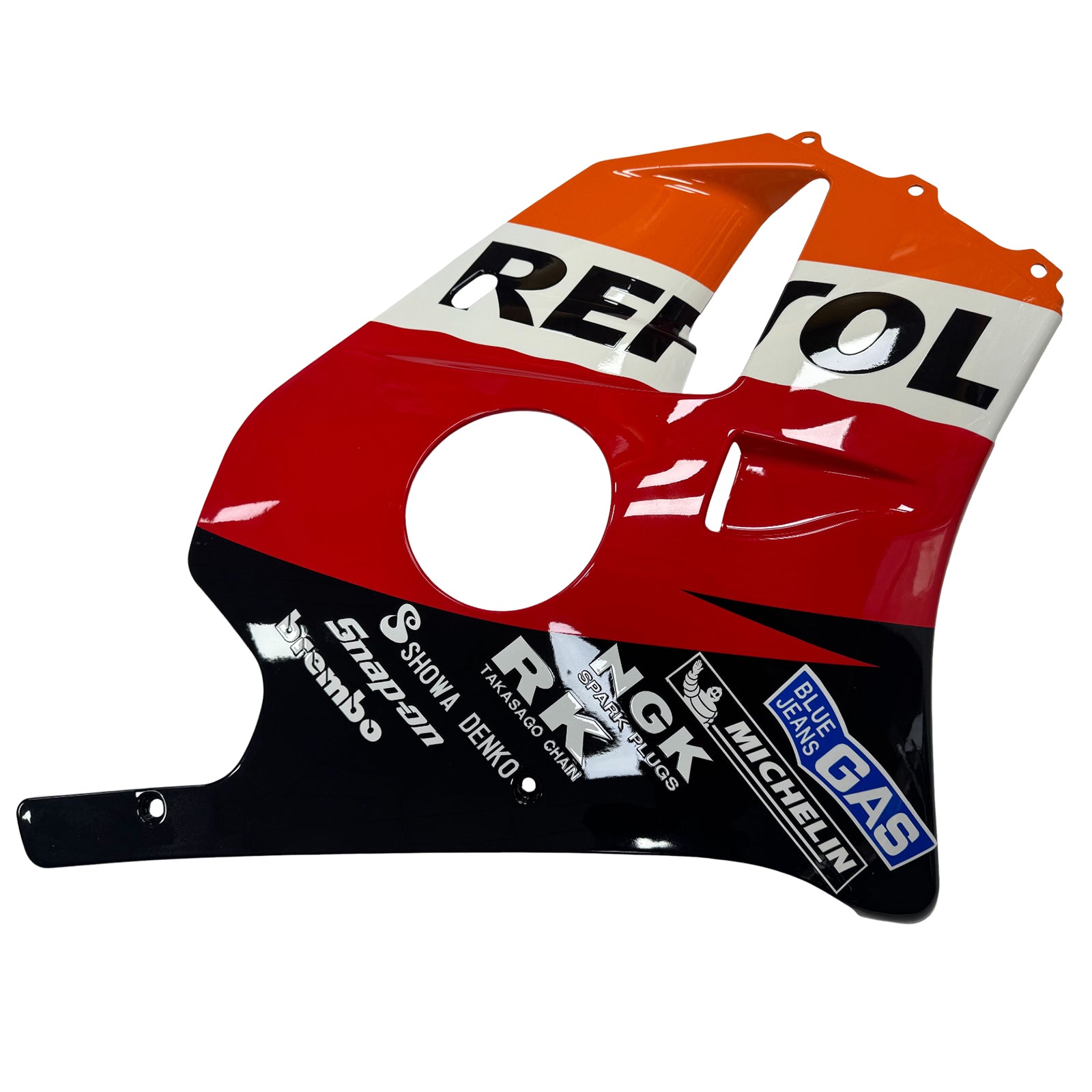 Amotopart 1990-1998 Honda CBR250RR MC22 Black Orange Red Fairing Kit