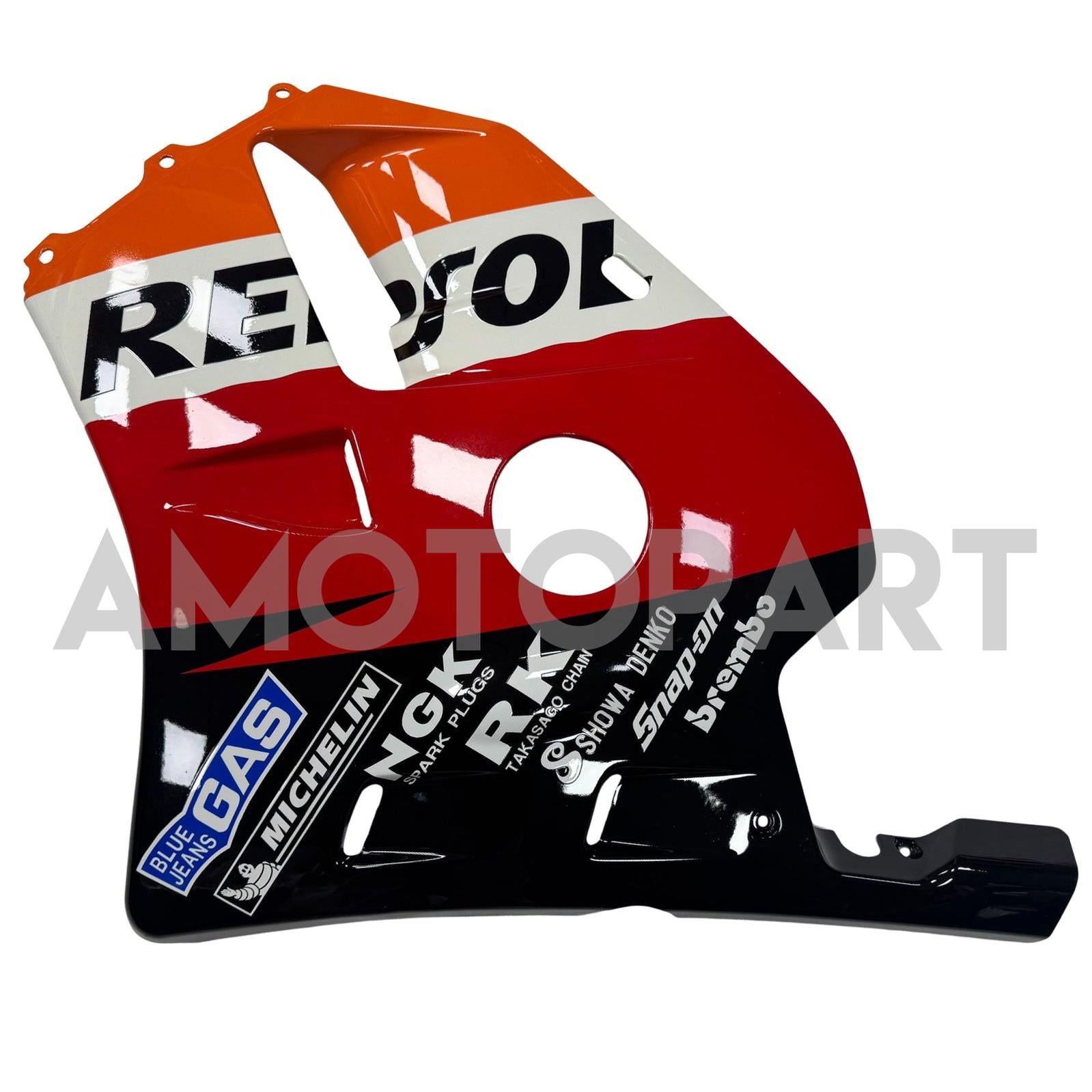 Amotopart 1990-1998 Honda CBR250RR MC22 Black Orange Red Fairing Kit