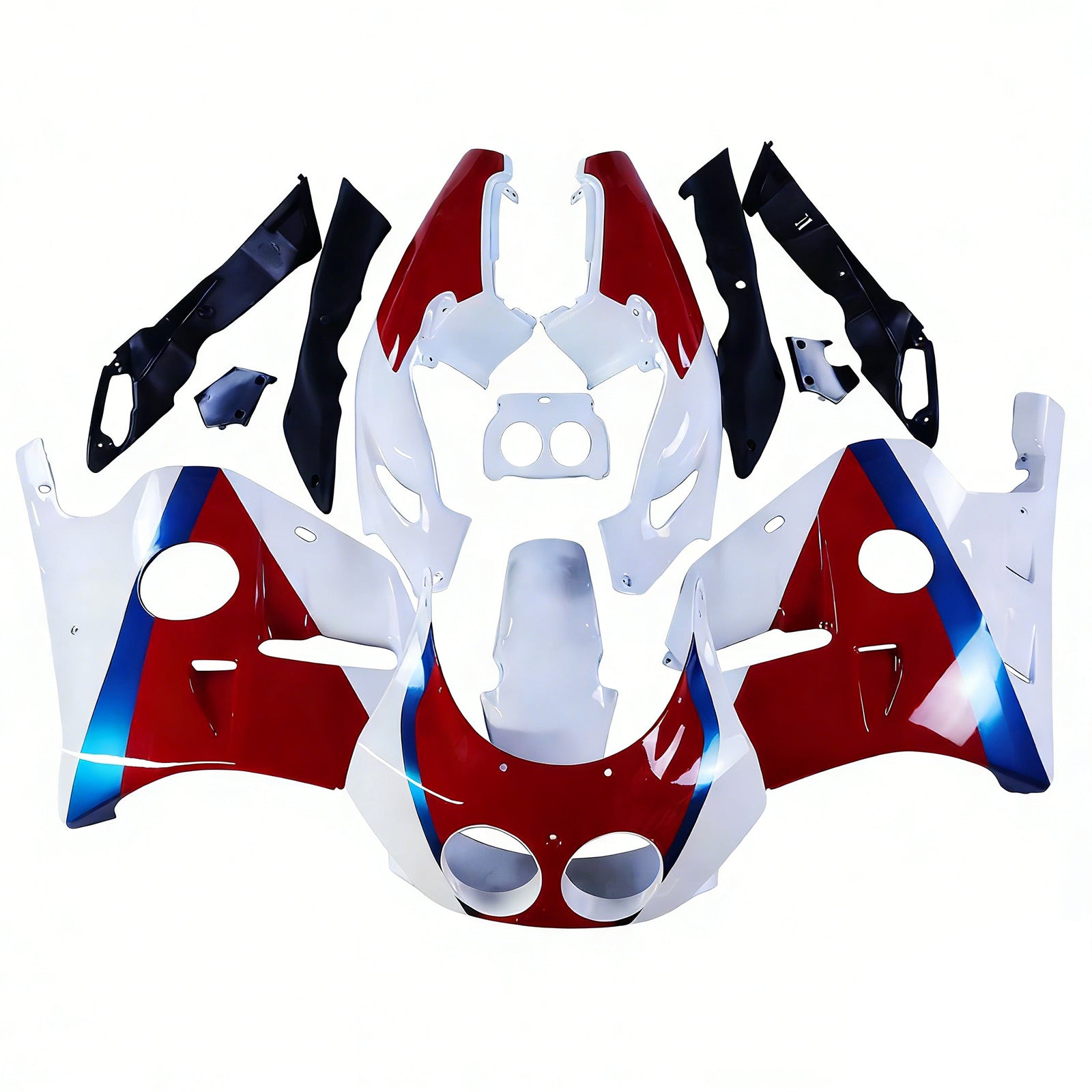 Amotopart 1990–1998 Honda CBR250RR MC22 rot-weißes Verkleidungsset