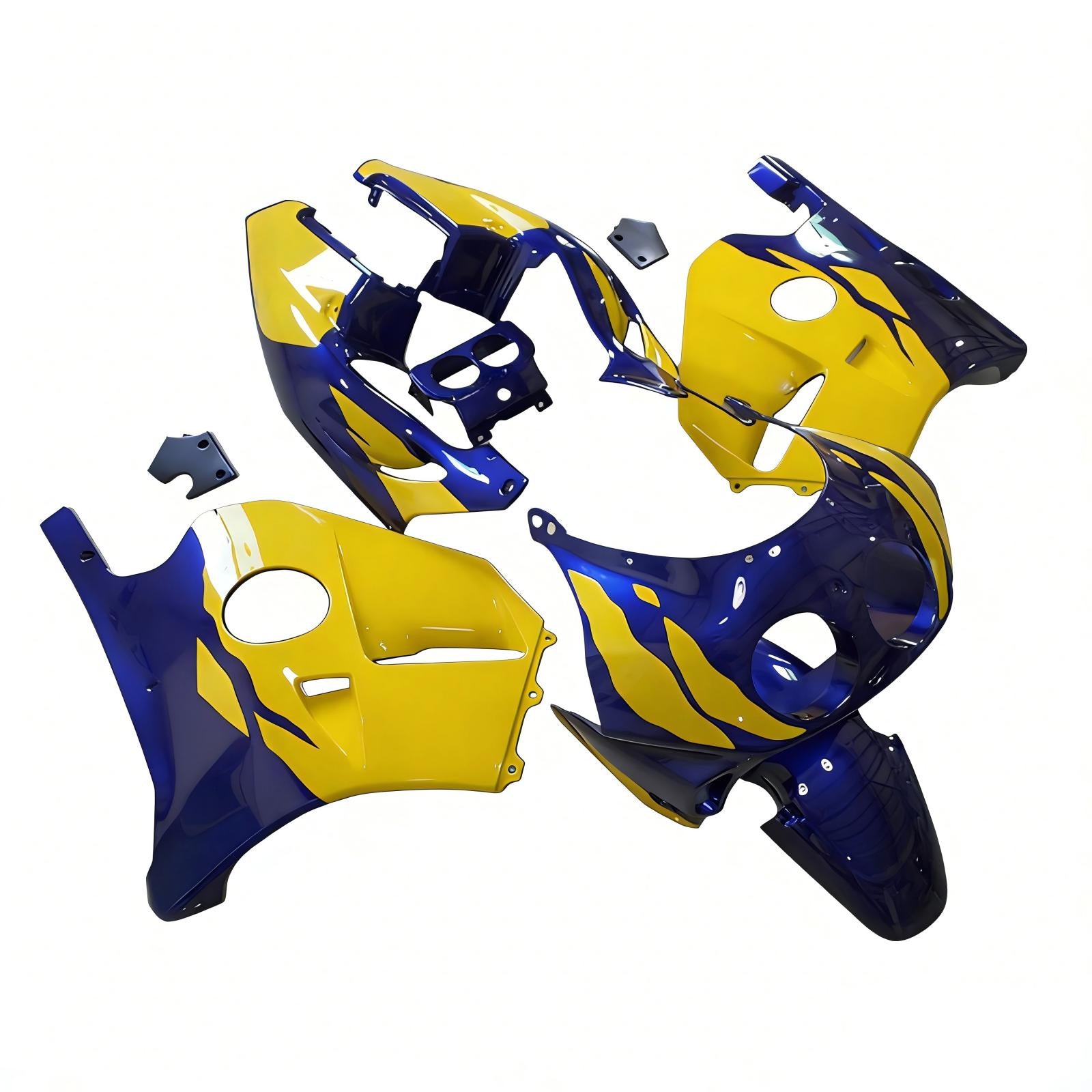 Amotopart 1990-1998 Honda CBR250RR MC22 Blue Yellow Fairing Kit