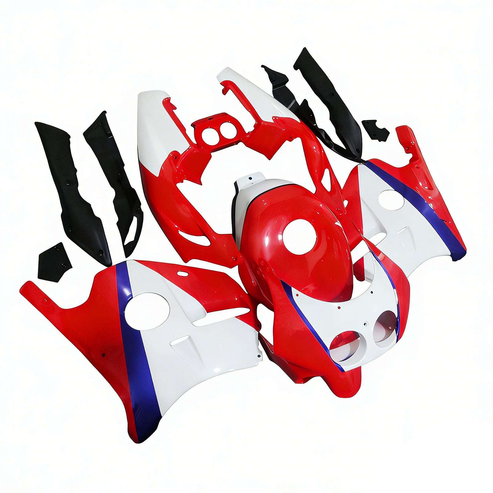 Amotopart 1990-1998 Honda CBR250RR MC22 Kit de carénage blanc rouge
