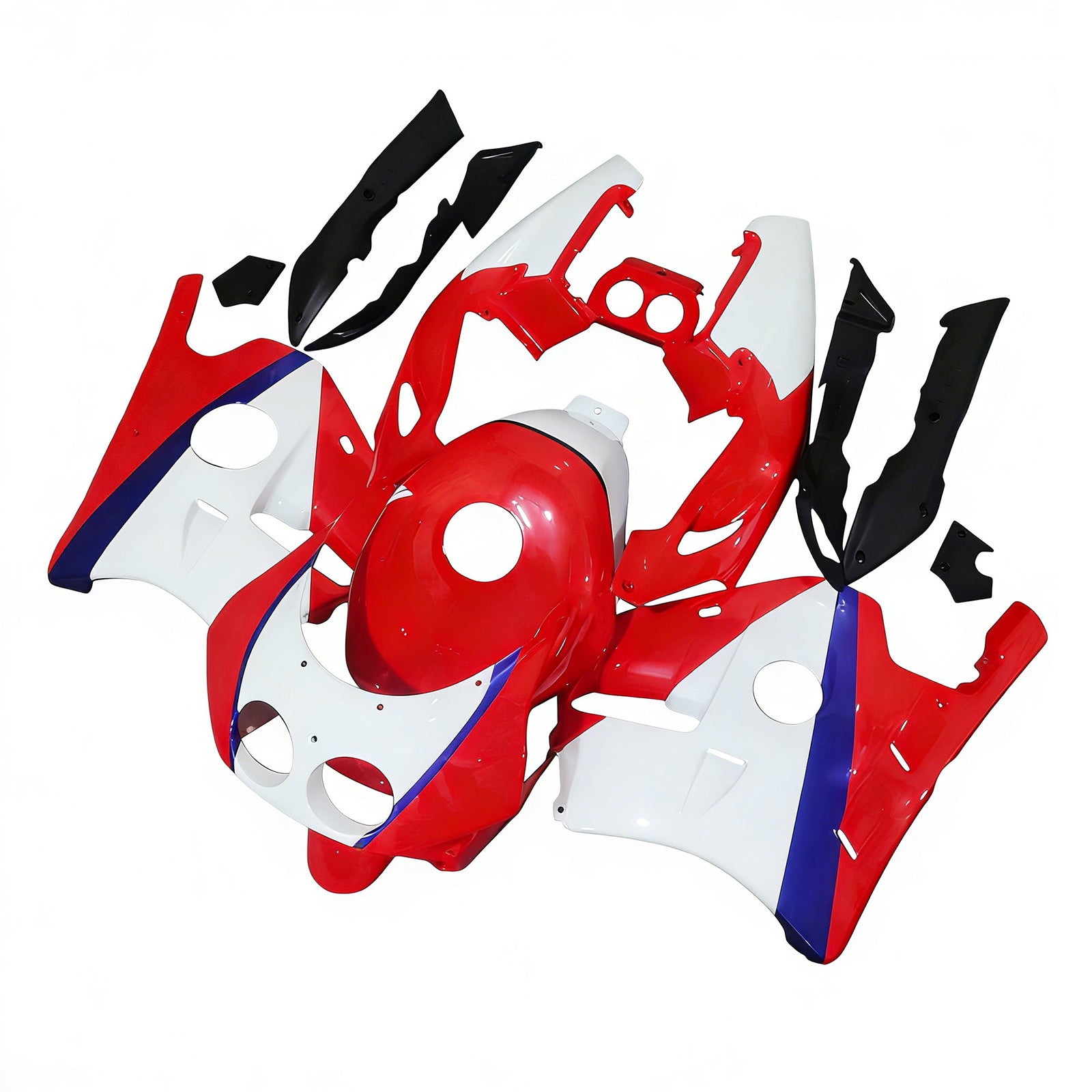 Amotopart 1990-1998 Honda CBR250RR MC22 Kit de carénage blanc rouge