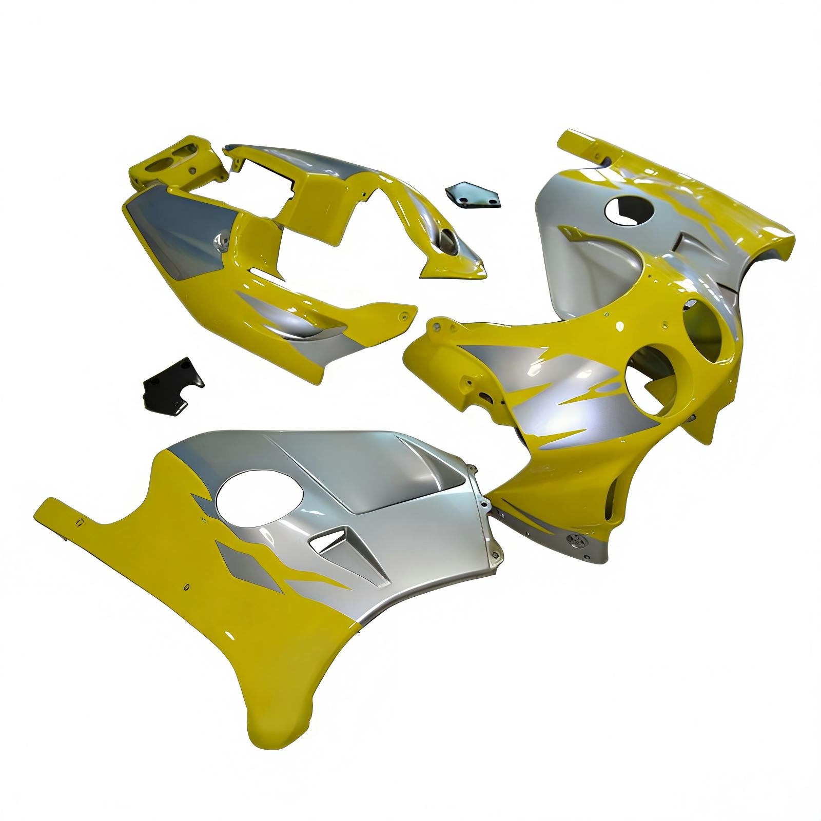 Amotopart 1990-1998 Honda CBR250RR MC22 Yellow Grey Fairing Kit
