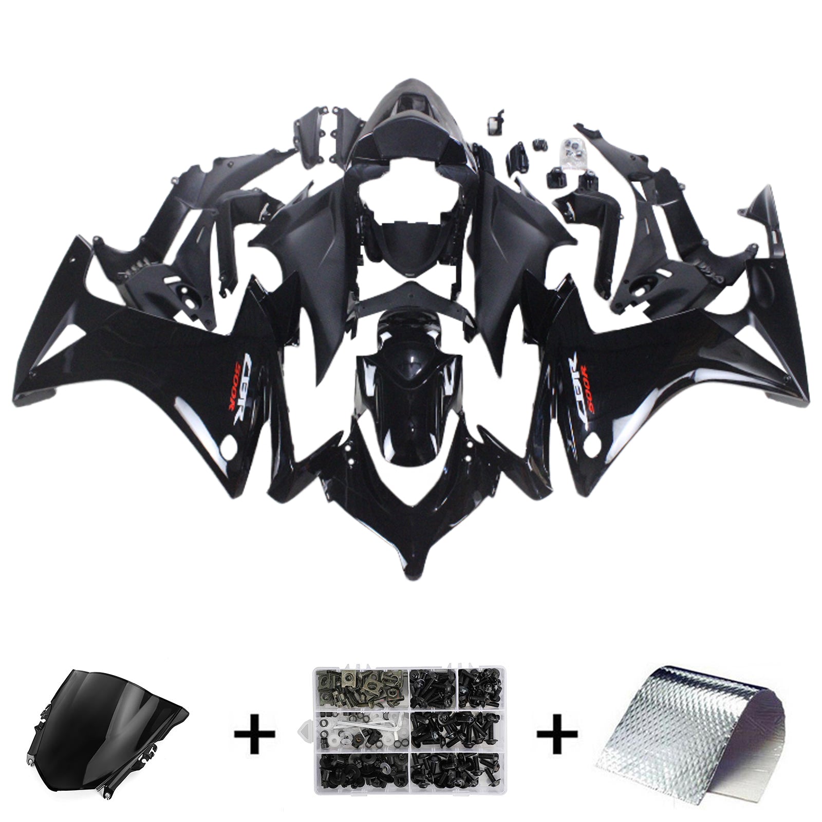 Amotopart 2013-2015 CBR500R Honda Black Fairring Kit