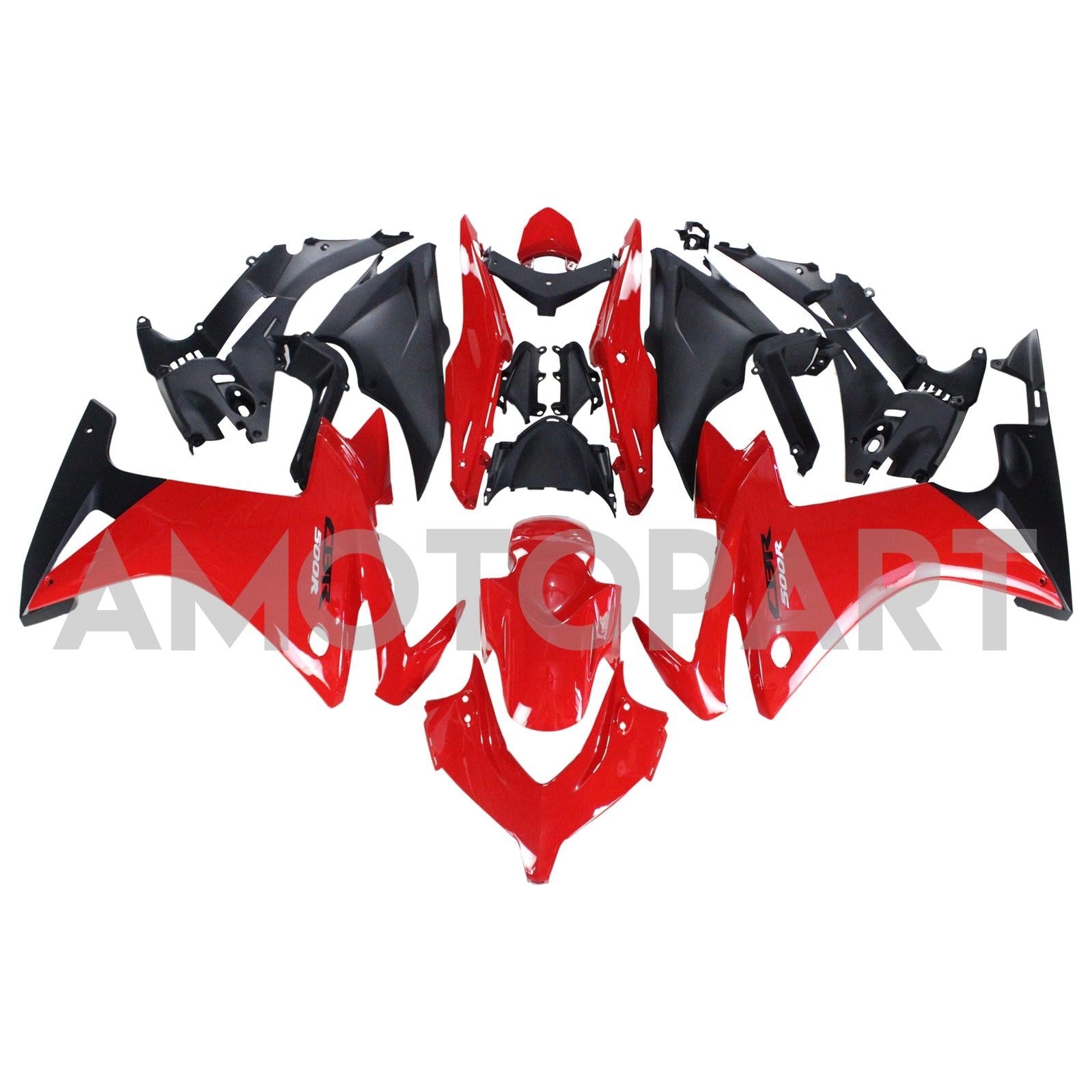 Amotopart 2013-2015 Honda CBR500R Verkleidung Red Kit