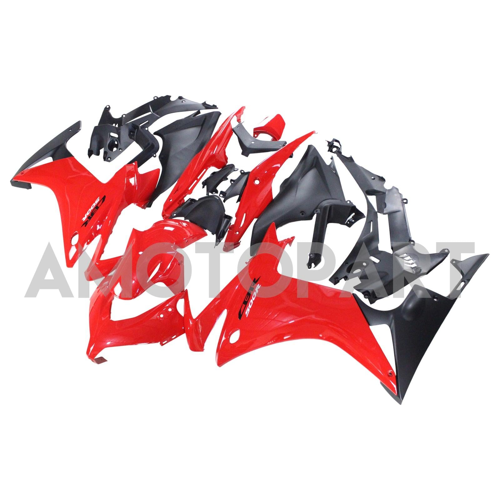Amotopart 2013-2015 Honda CBR500R Fairing Red Kit
