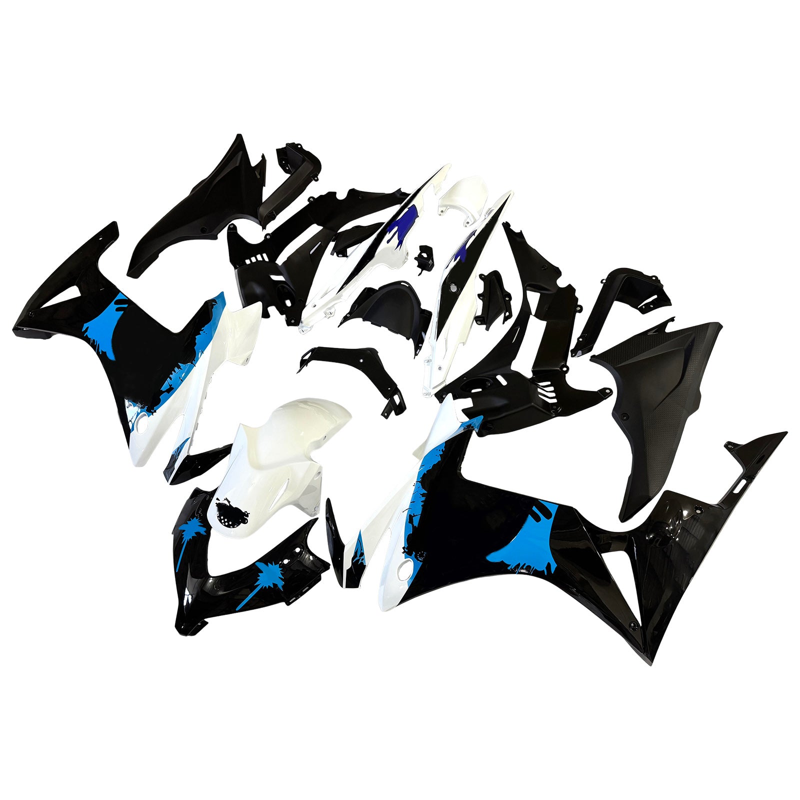 Amotopart 2013-2015 Honda CBR500R Fairing Black&White Spot Kit