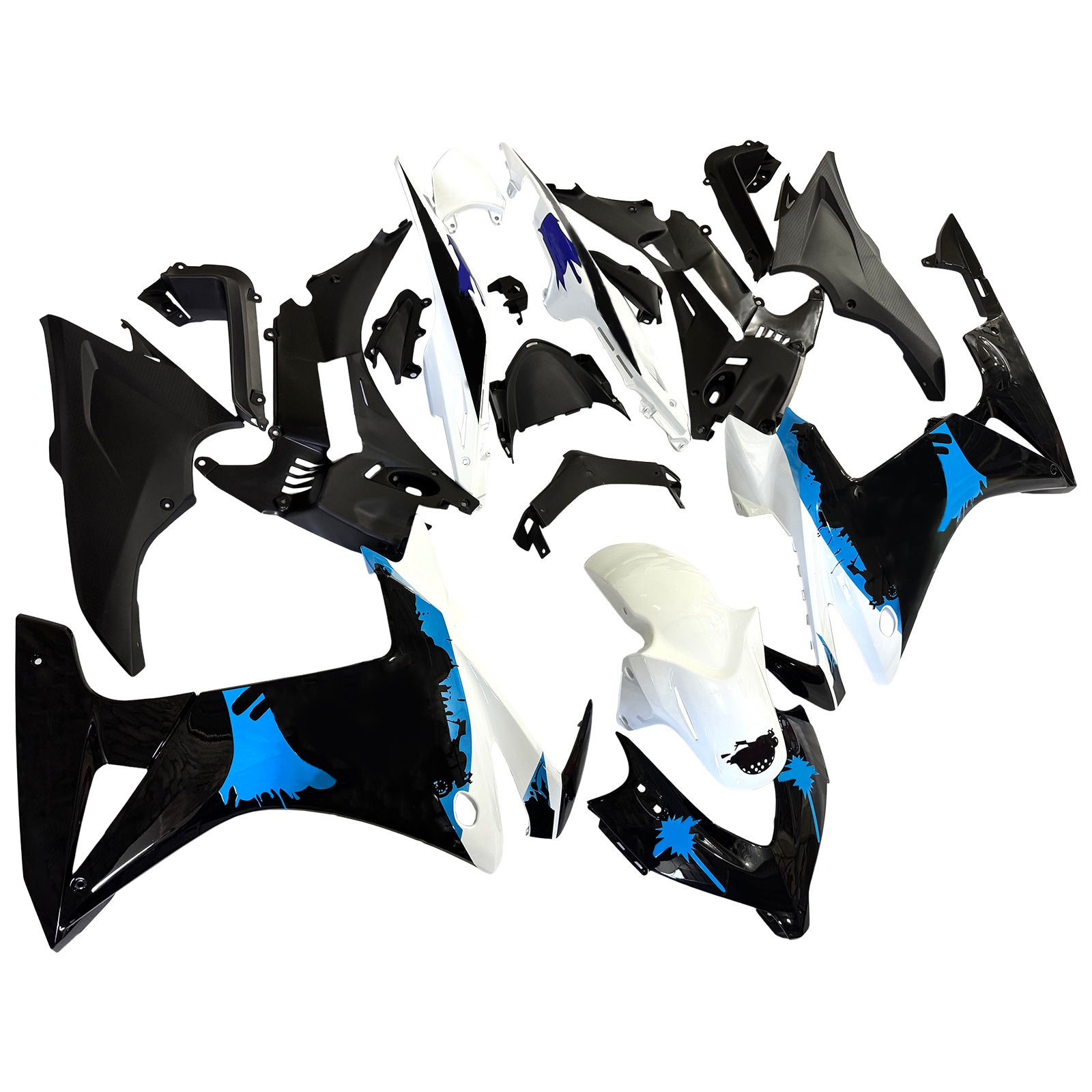 Amotopart 2013-2015 Honda CBR500R Fairing Black&White Spot Kit