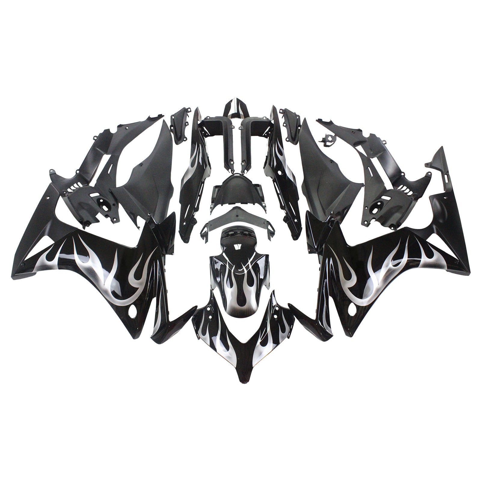 Amotopart 2013-2015 Honda CBR500R Fairing Black&Fire Kit