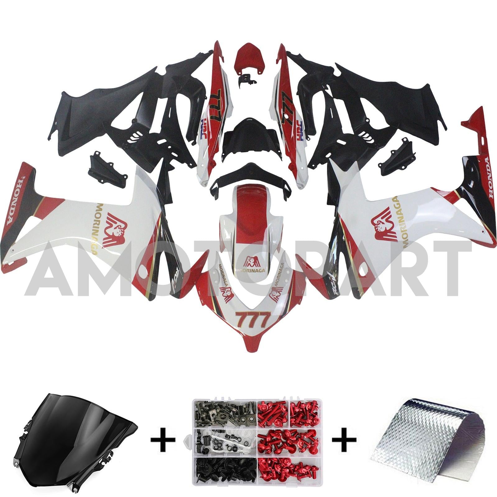 Amotopart 2013-2015 CBR500R Honda Red&White Fairing Kit